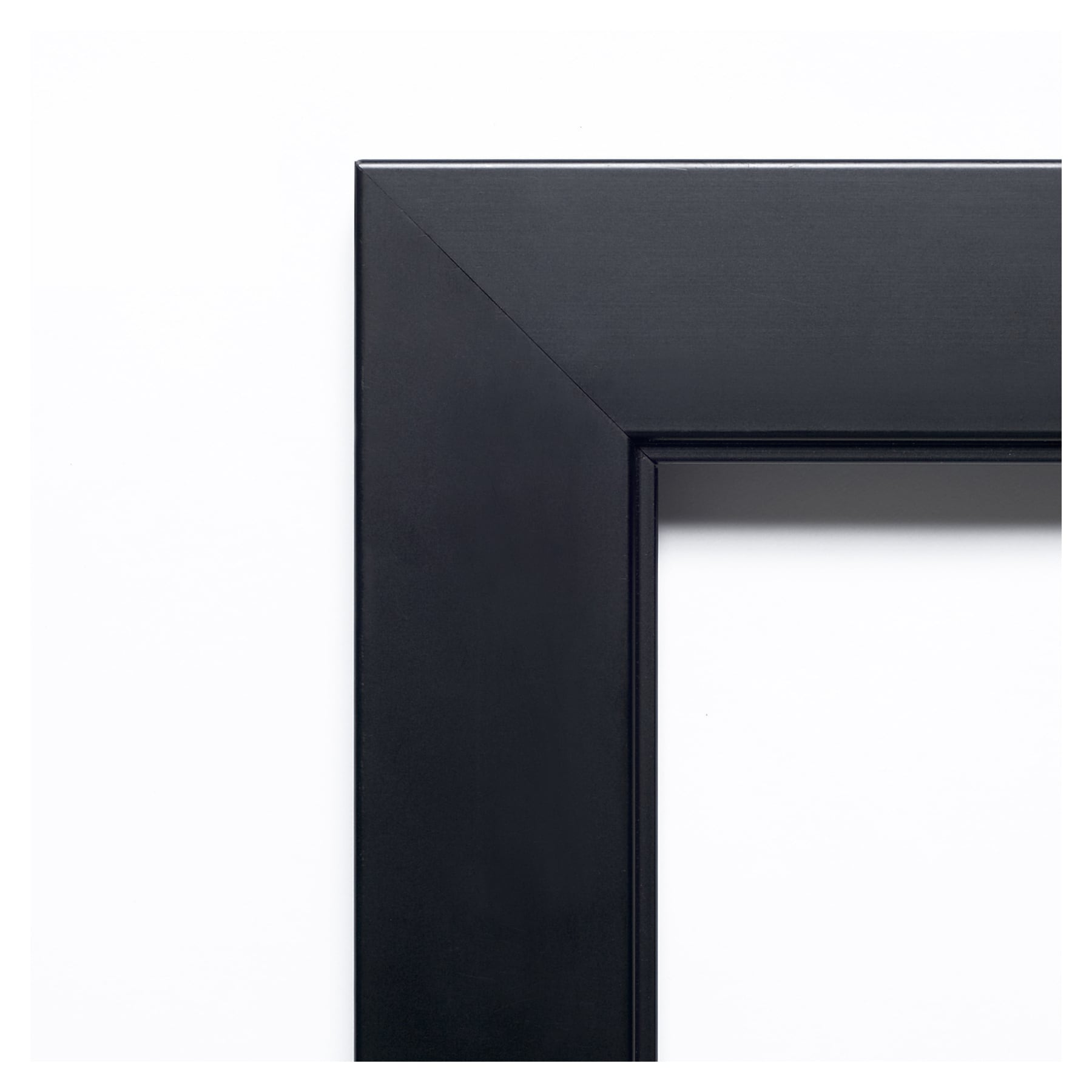 Black Wood Rectangular Bathroom Vanity Mirror