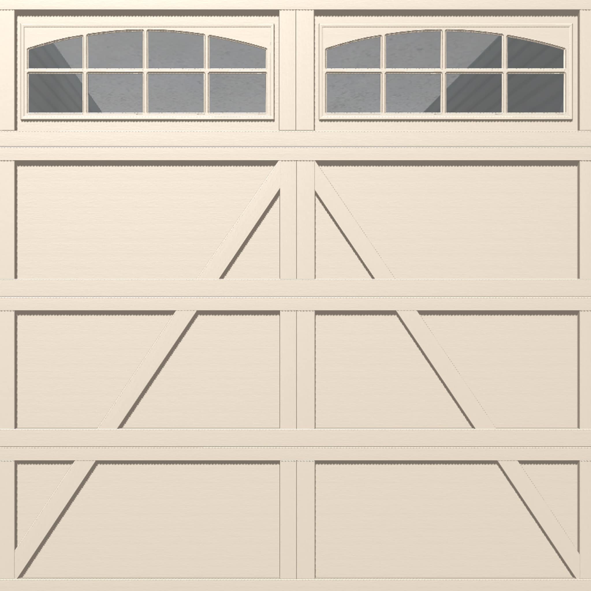 Wayne Dalton WD9405CHACSDIII88 Classic Steel Model 9405 8-ft x 8-ft Insulated Almond Single Garage Door with Windows