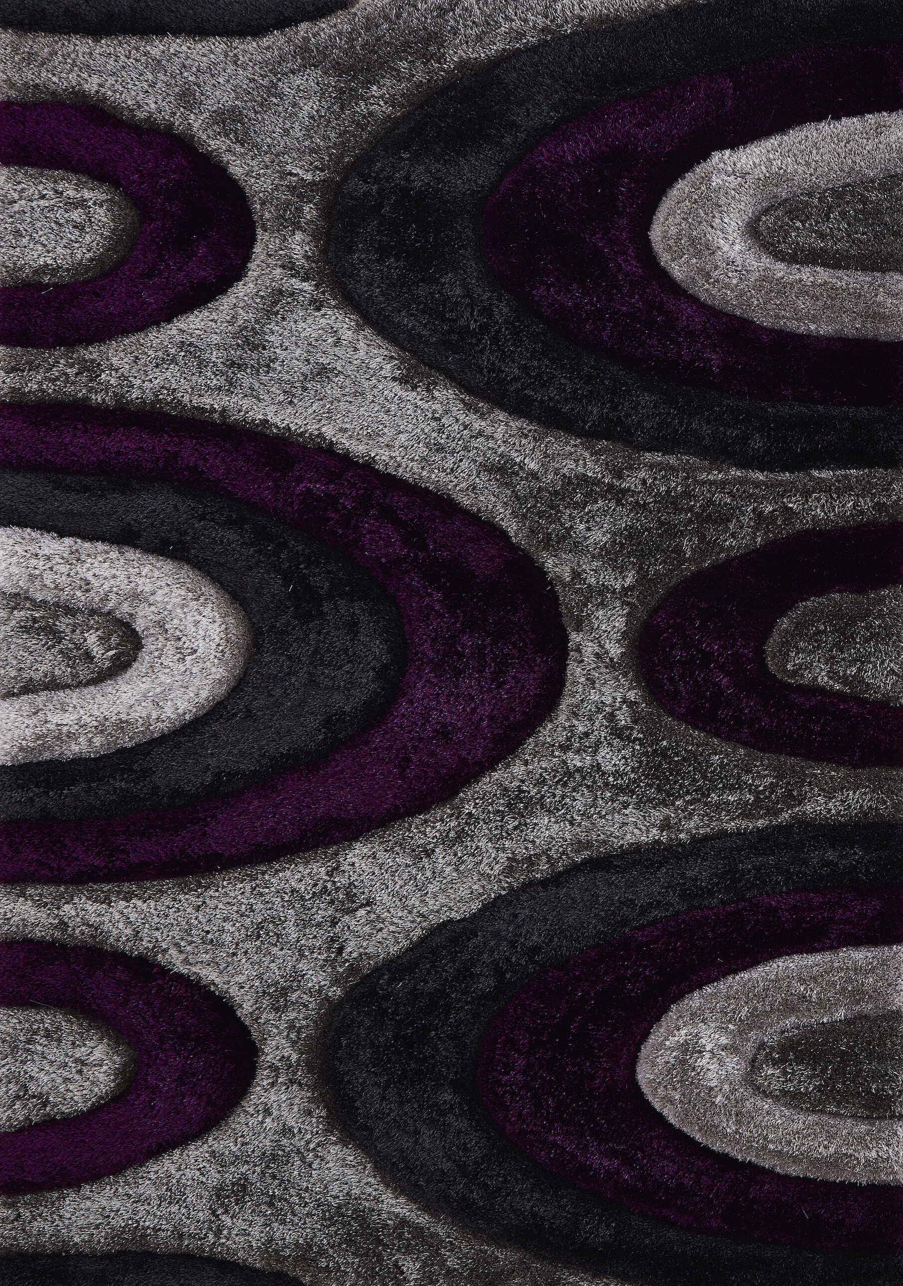 Mda Rugs Mateos 8 X 10 (ft) Gray And Purple Indoor Abstract Area Rug 