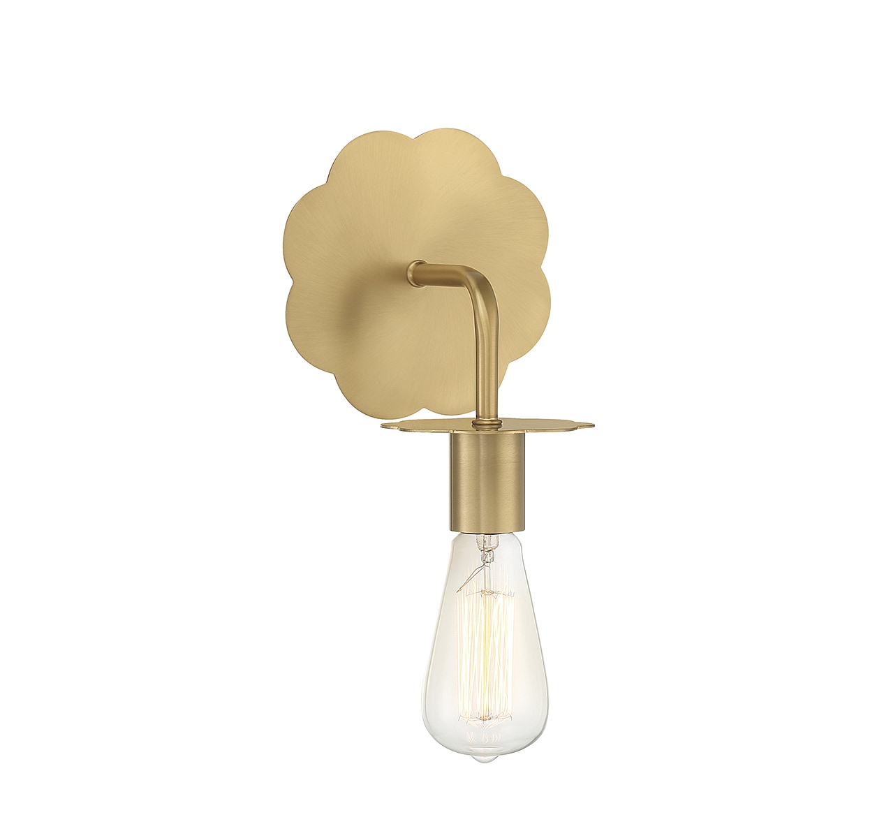 Meridian Lite Trends M90104NB Meridian 6.25-in W 1 -Light Brushed Brass Wall Sconce