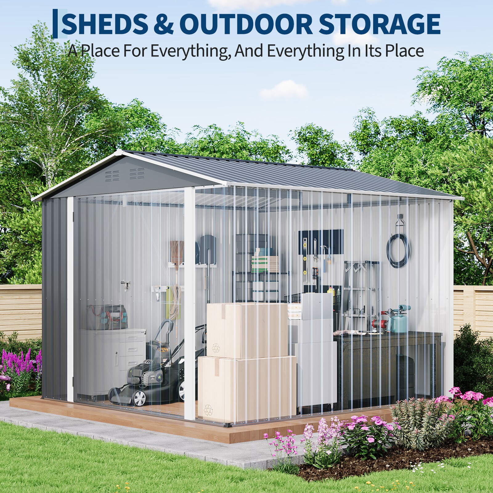 IdealHouse C142WLZLFW00 Metal-Storage-Buildings-Sheds - View #9