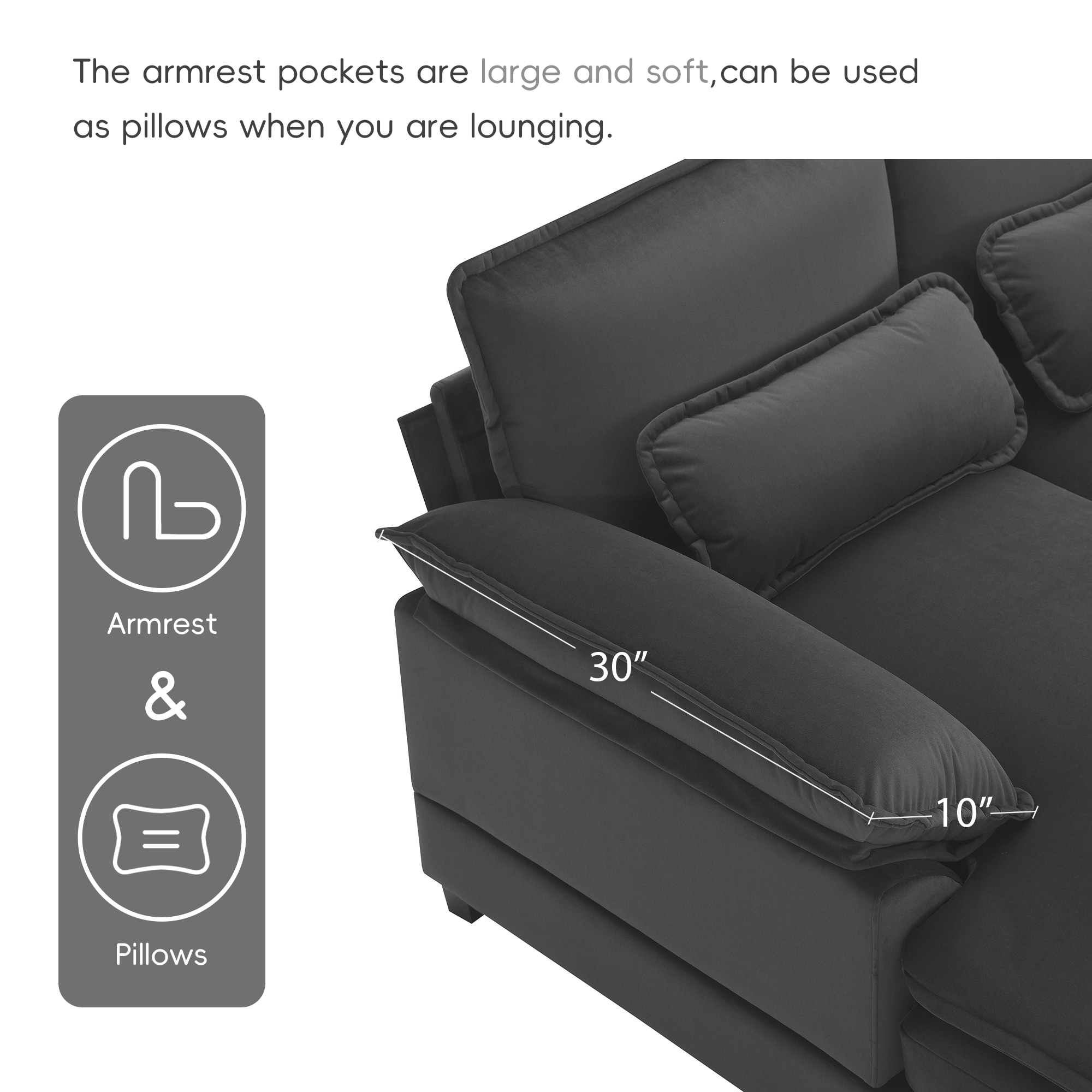 JIMSMAISON JMGTSO16GR Sofas-Loveseats - View #7