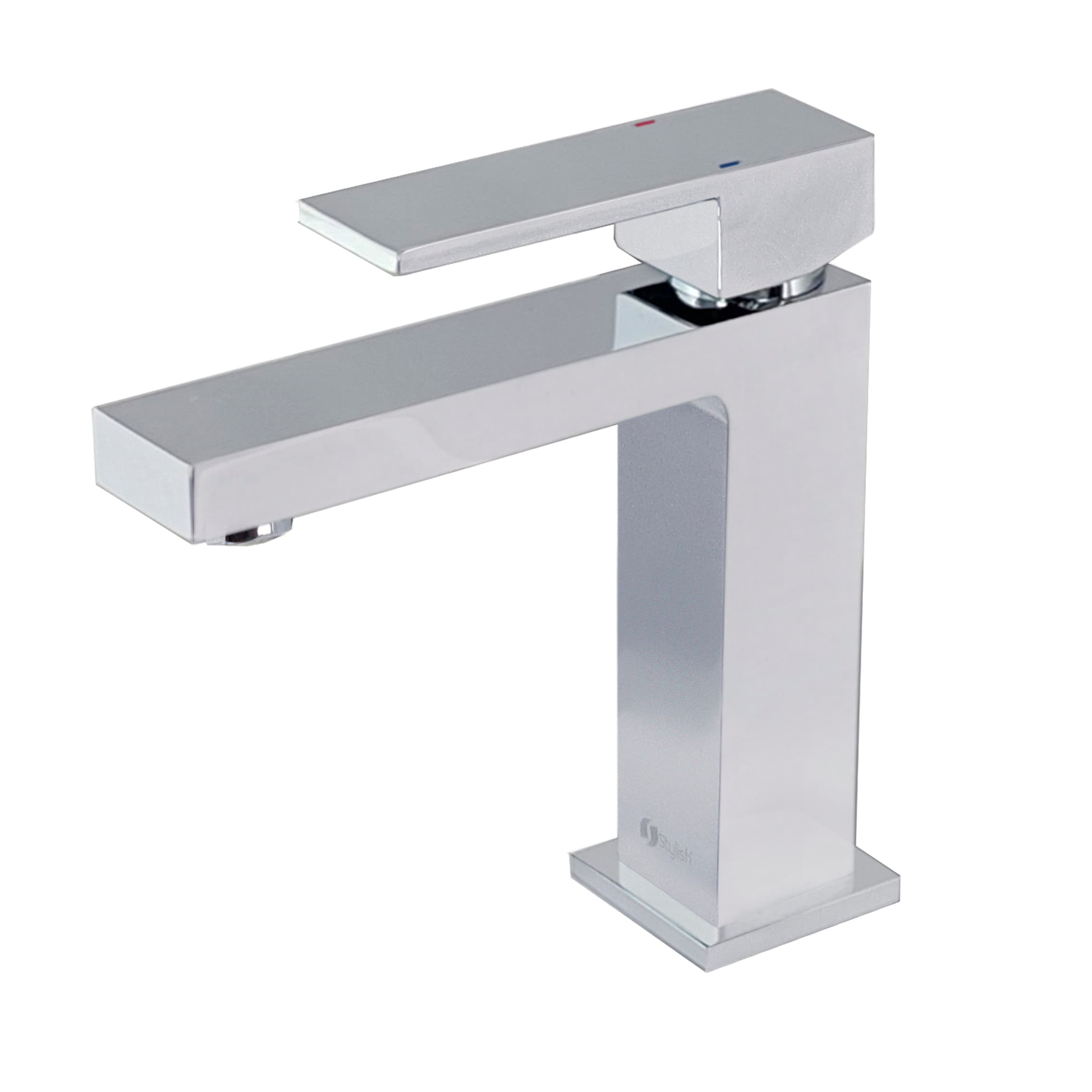 Stylish B-112C Ava Polished Chrome Single hole 1-handle Mid-arc Commercial/Residential Handle Bathroom Sink Faucet