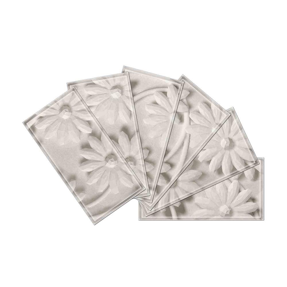 Instant Mosaic 4380101 Upscale Designs 64-Pack Multicolor 3-in x 6-in Glossy Glass Random Wall Tile