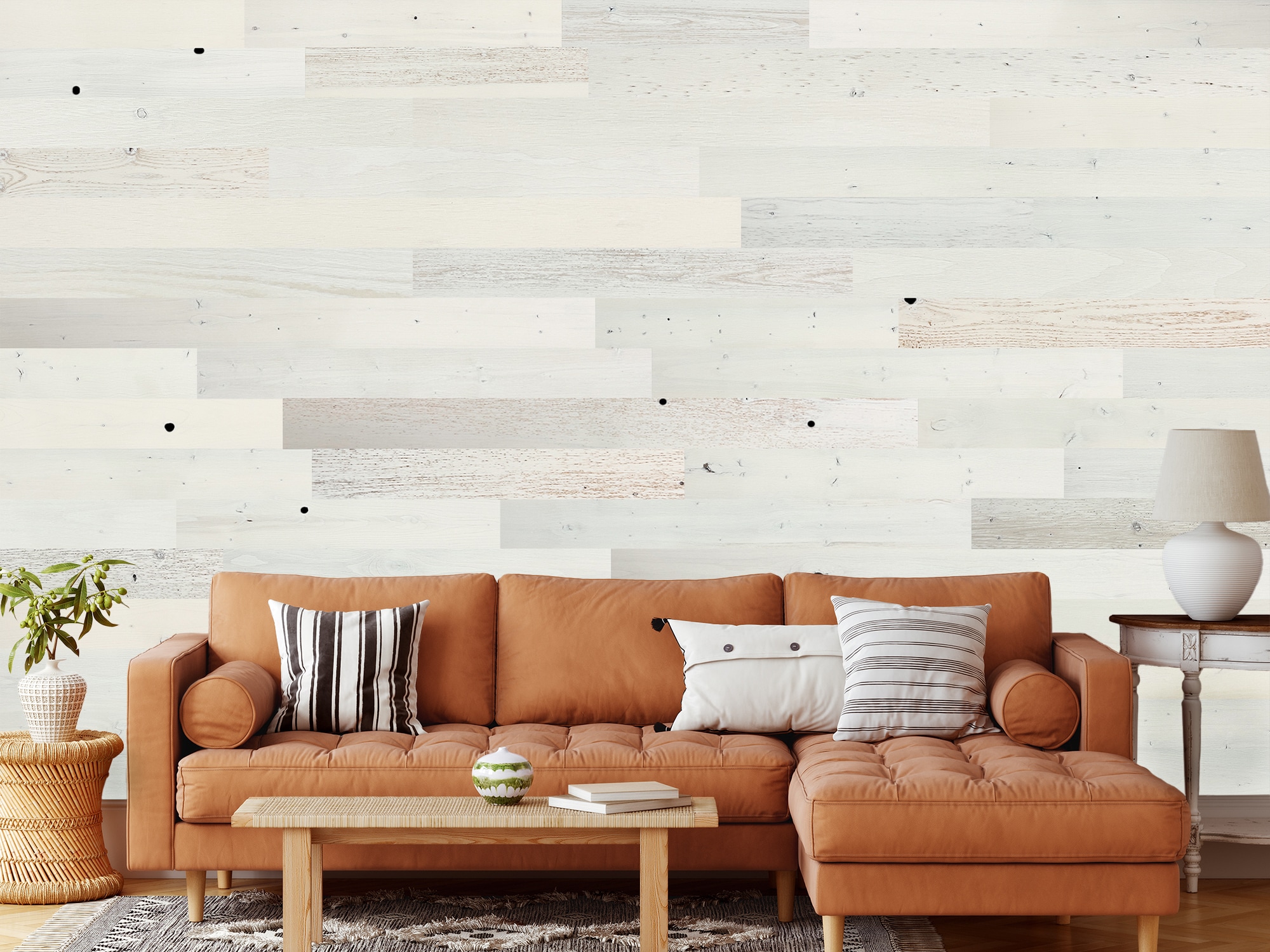 Timberchic 22510 5-in x 1-ft Coastal White Spruce pine fir Reclaimed wood Wall Plank ( 12 -Pack , Covers 10-sq ft )