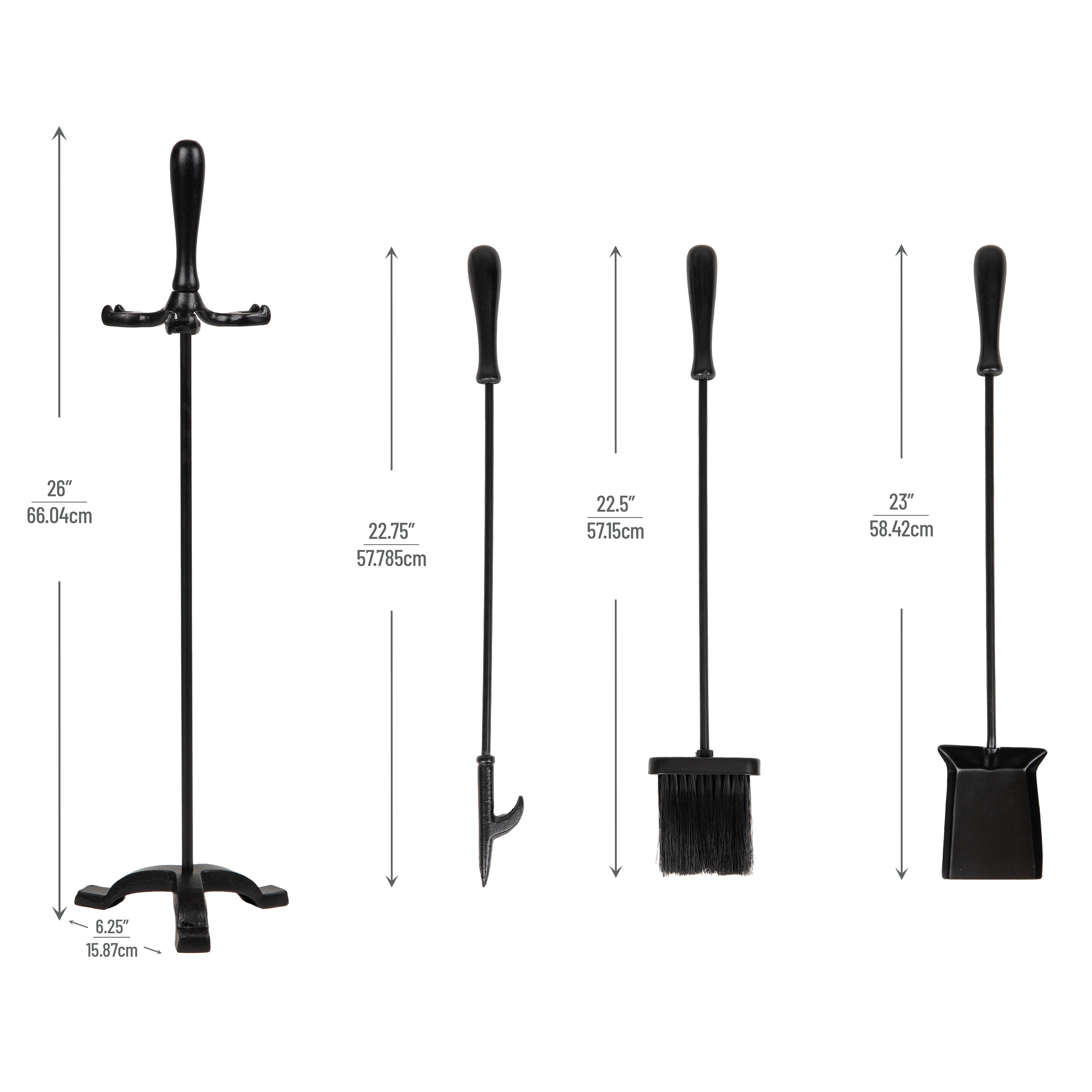 Mind Reader 4PCFIRE-BLK Fireplace-Tools - View #3