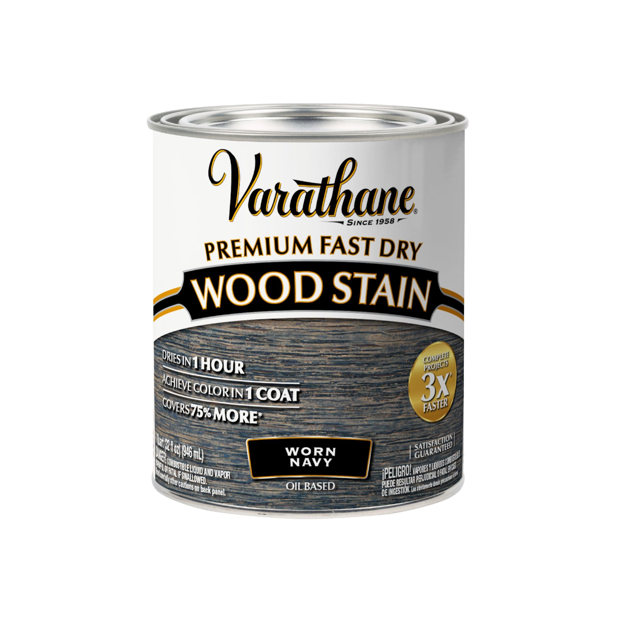 Varathane  Premium Worn Navy Oil Based Fast Dry Wood Stain 1 qt