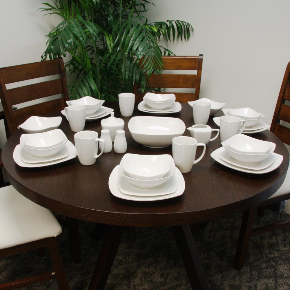 Gibson Home Gracious Dining Espresso Saucer & Cup Set w/ Stand, 13 Pieces 