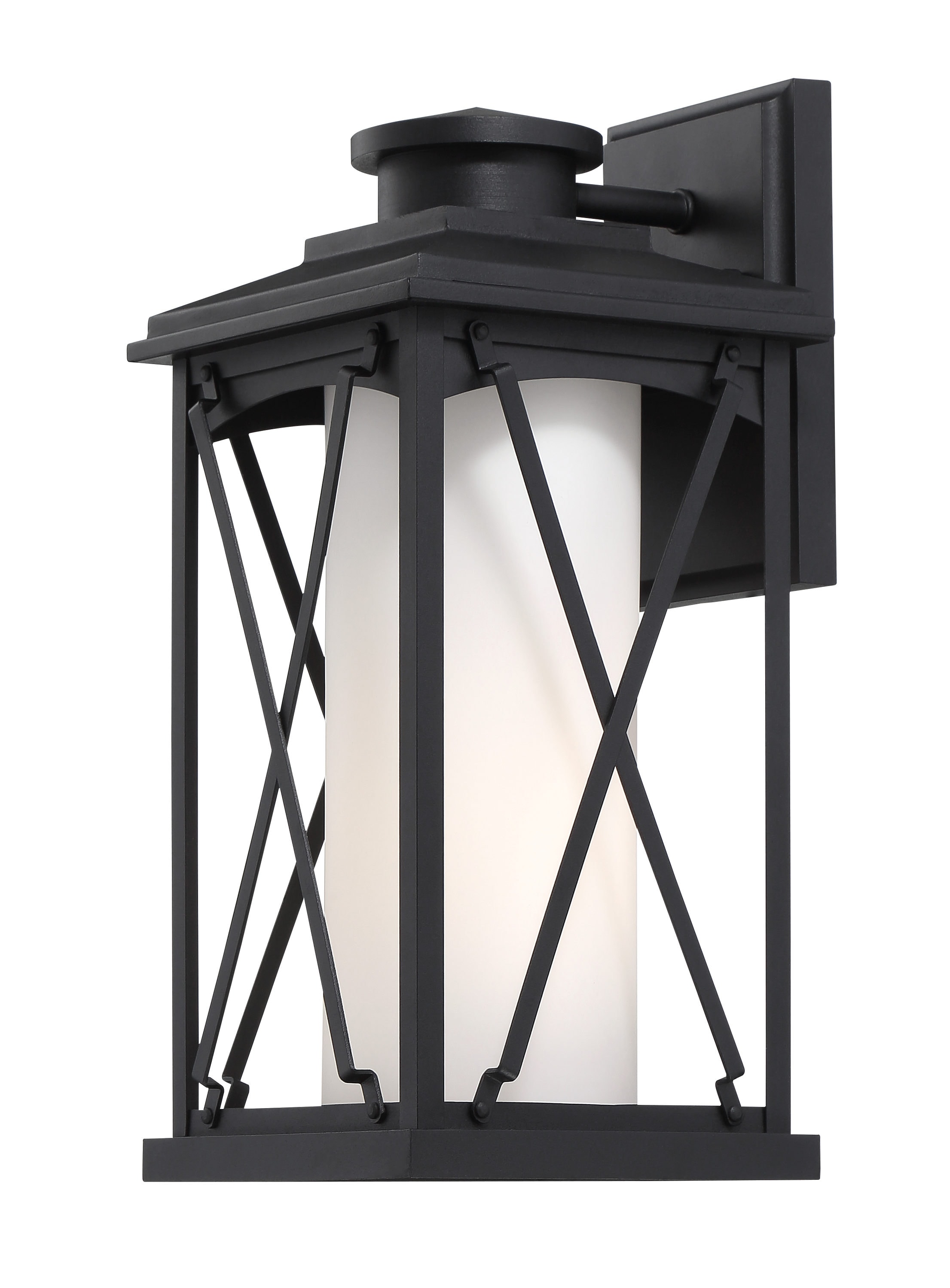 Minka Lavery 72682-66 Lansdale 1 -Light 15.5-in H Matte Black Hardwired Outdoor Wall Light