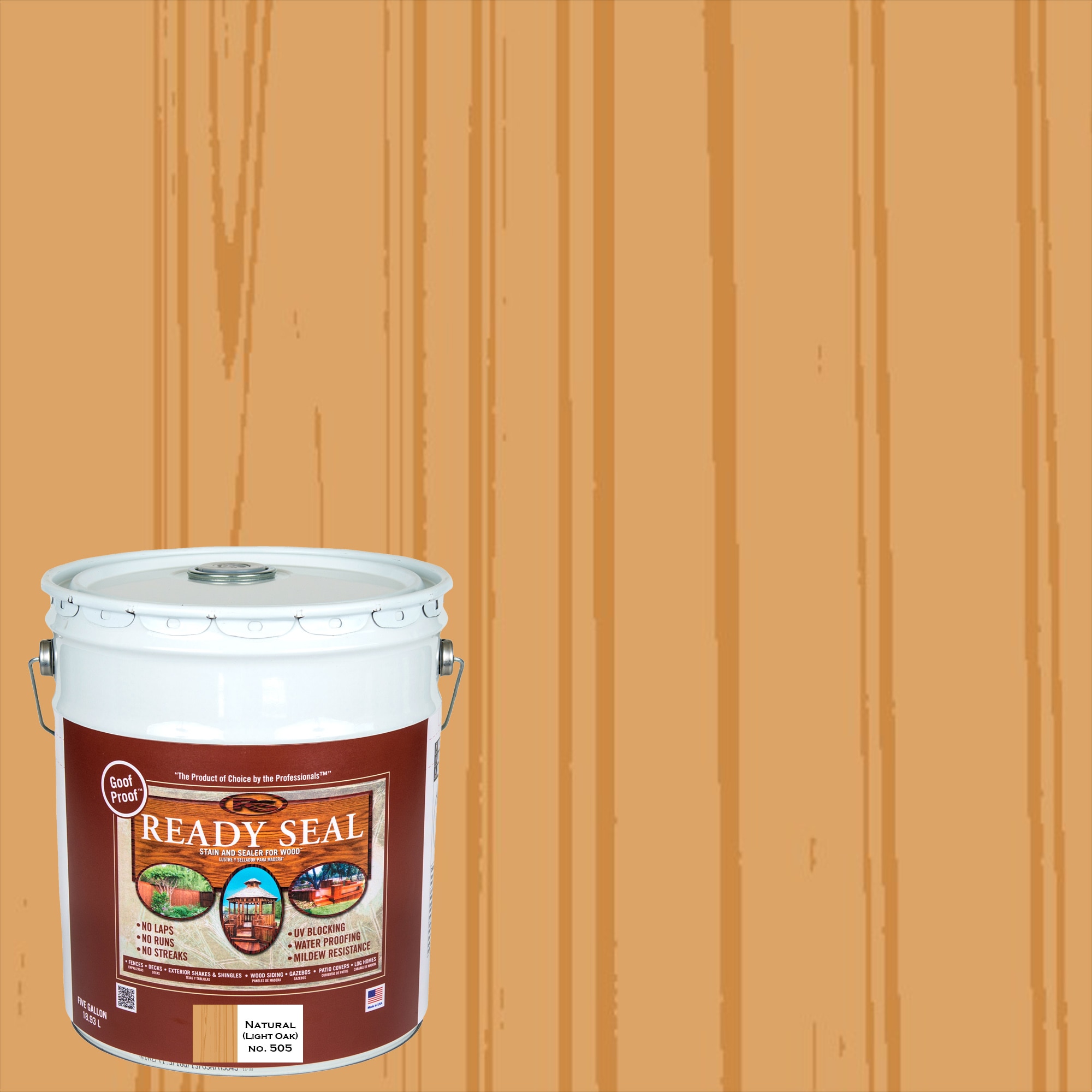 Ready Seal Natural-light Oak Semi-transparent Exterior Wood Stain and Sealer (5-Gallons Size Container) in the Exterior Stains department at Lowes.com