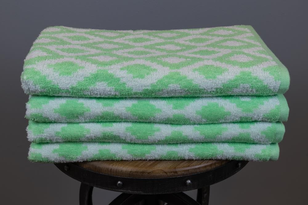 Fibertone KIT-BT14210DMLMFT4P 4-Piece Lime Cotton Beach Towel