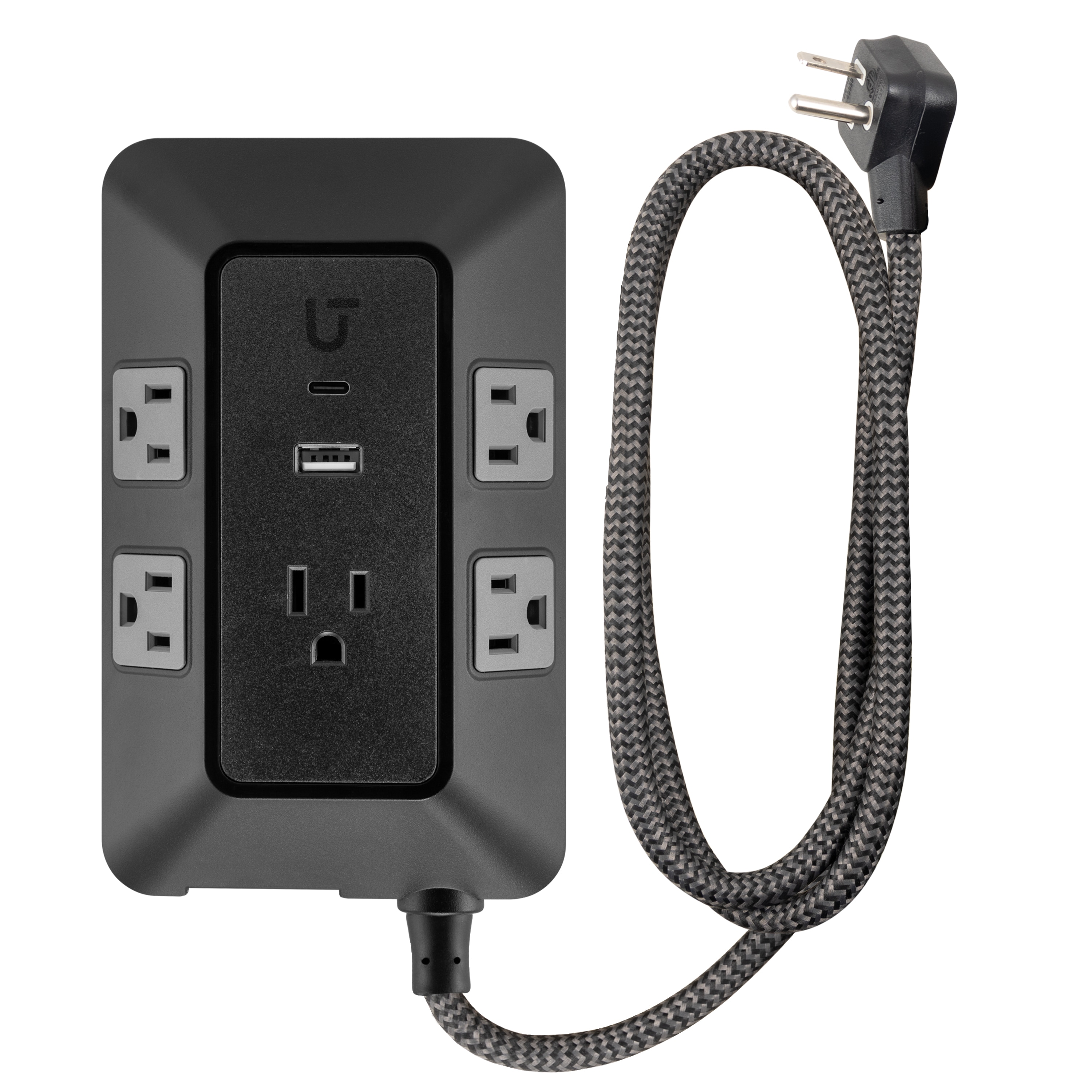 Utilitech 79041 6-ft Surge Protector 5 -Outlet 560 Joules 1800 -Watts Black Indoor Various receptacles Surge Protector