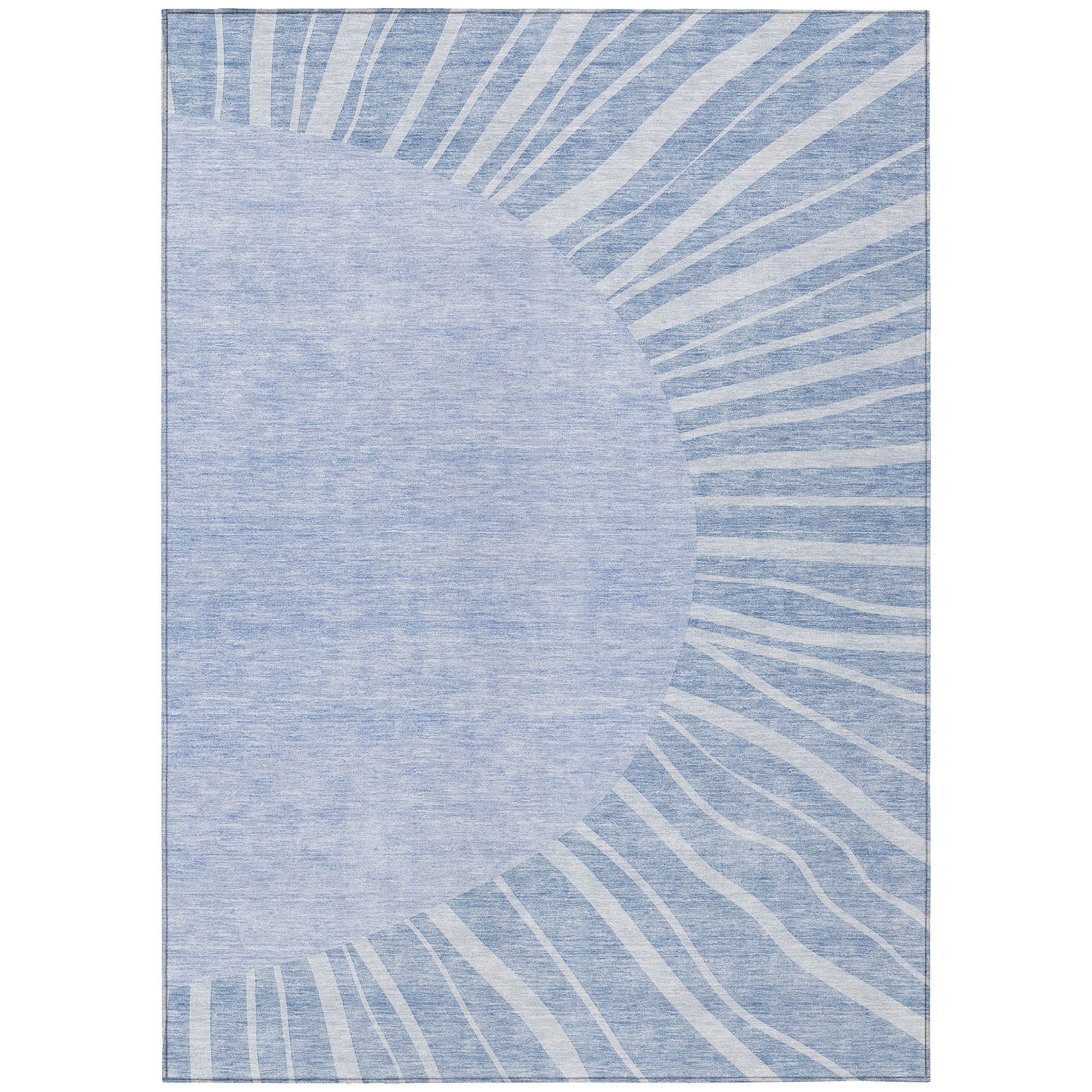 Addison Rugs ACN668DN3X5 Chantille ACN668DN 3 x 5 (ft) Polyester Denim Rectangular Indoor/Outdoor Geometric Machine washable Area rug