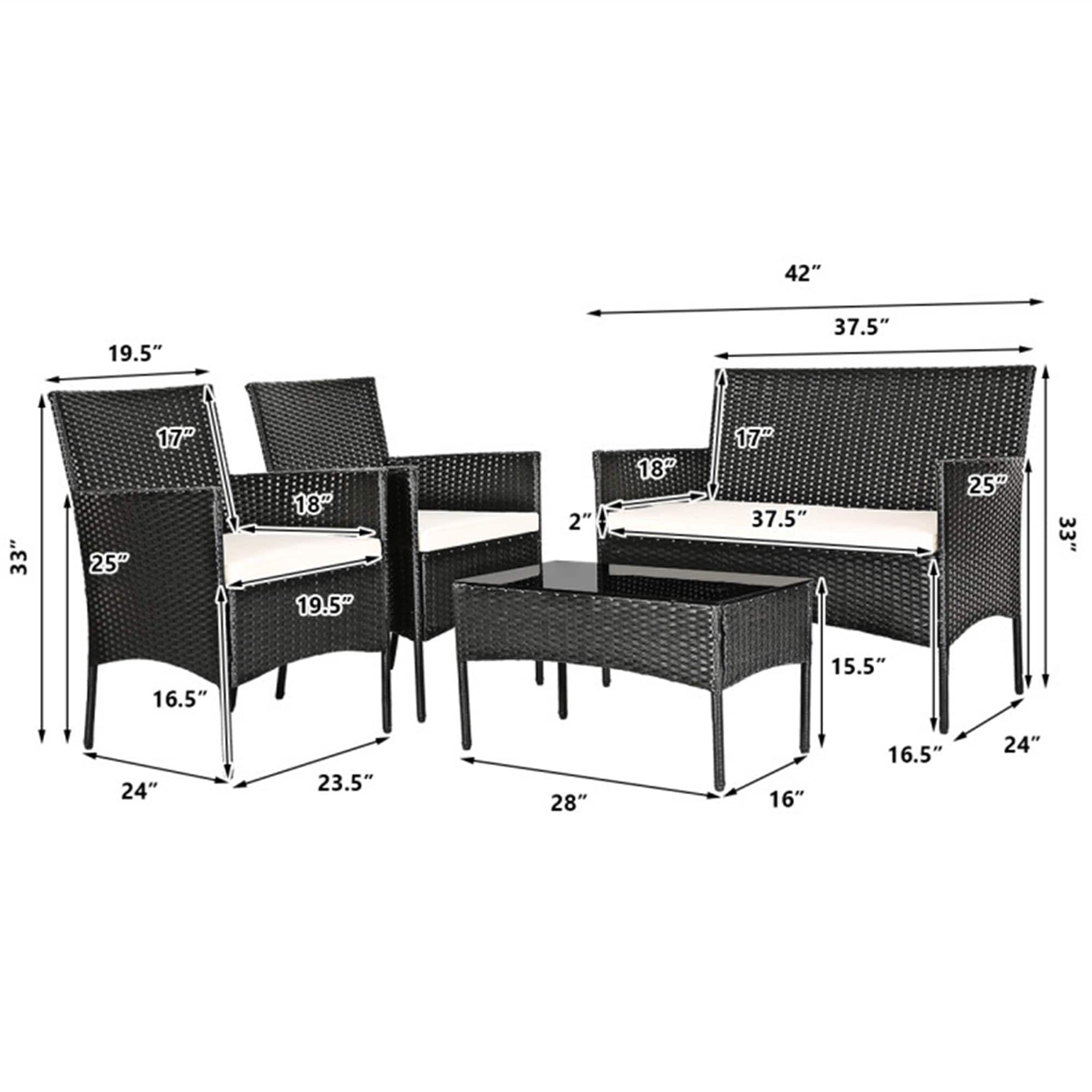 BABOOM BOM-W63755-CO Patio-Conversation-Sets - View #3