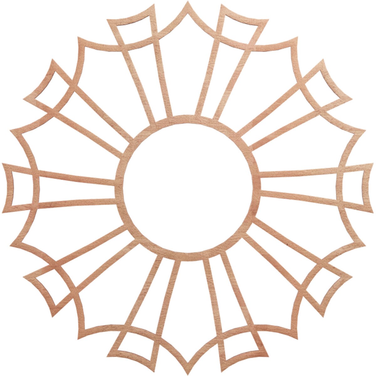 Ekena Millwork CMWP30X30X0375AUCH Augustus Fretwork Pierced 30-in W x 30-in L Victorian Cherry Wood Whole Ceiling Medallion