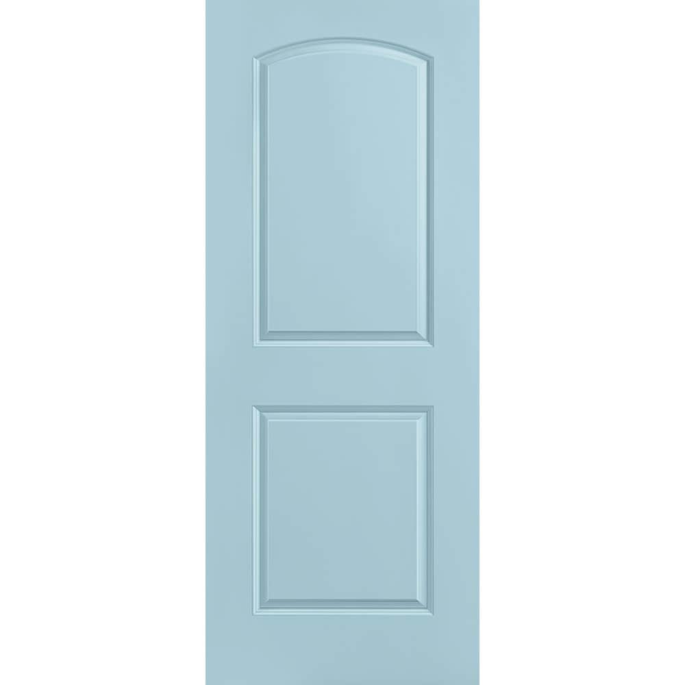 Masonite 1317717 Roman 30-in x 80-in Sea Mist 2-panel round top Smooth Solid core Prefinished Molded composite Slab Door