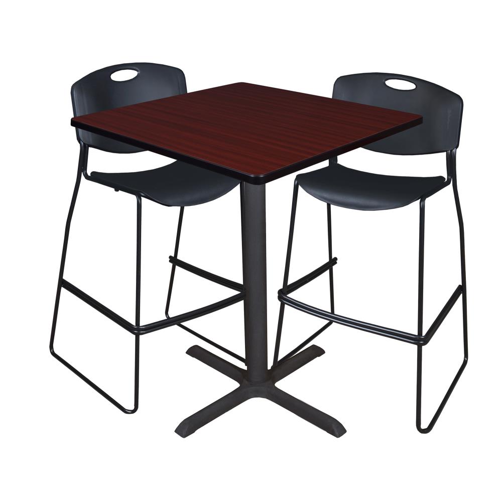 Regency TCB3636MH4495BK Breakroom Brown 4-Person Training Table (36-in W x 42-in H)