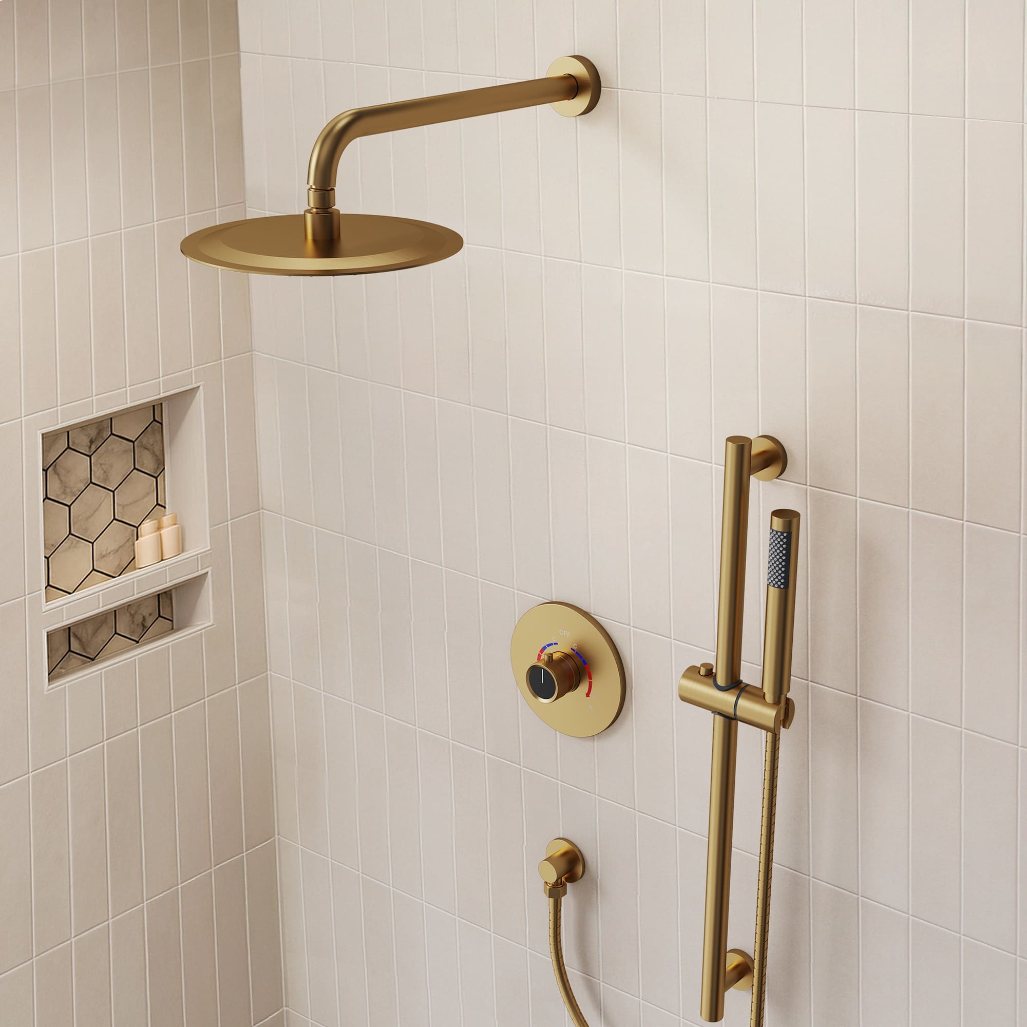 EVERSTEIN SFS-1013-GD10 Showerhead-Bar-Panels - View #14
