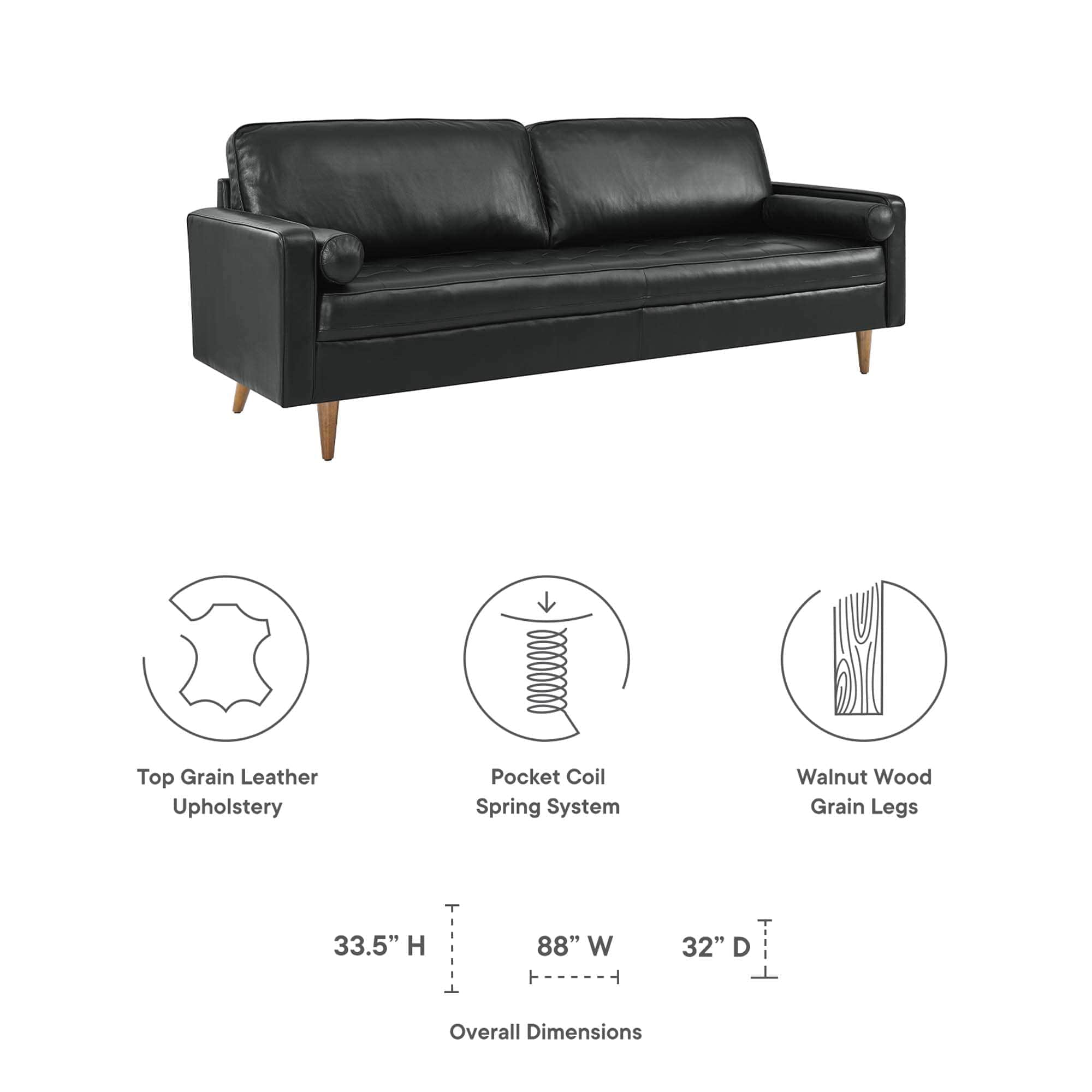 Modway EEI-5871-BLK Sofas-Loveseats - View #2