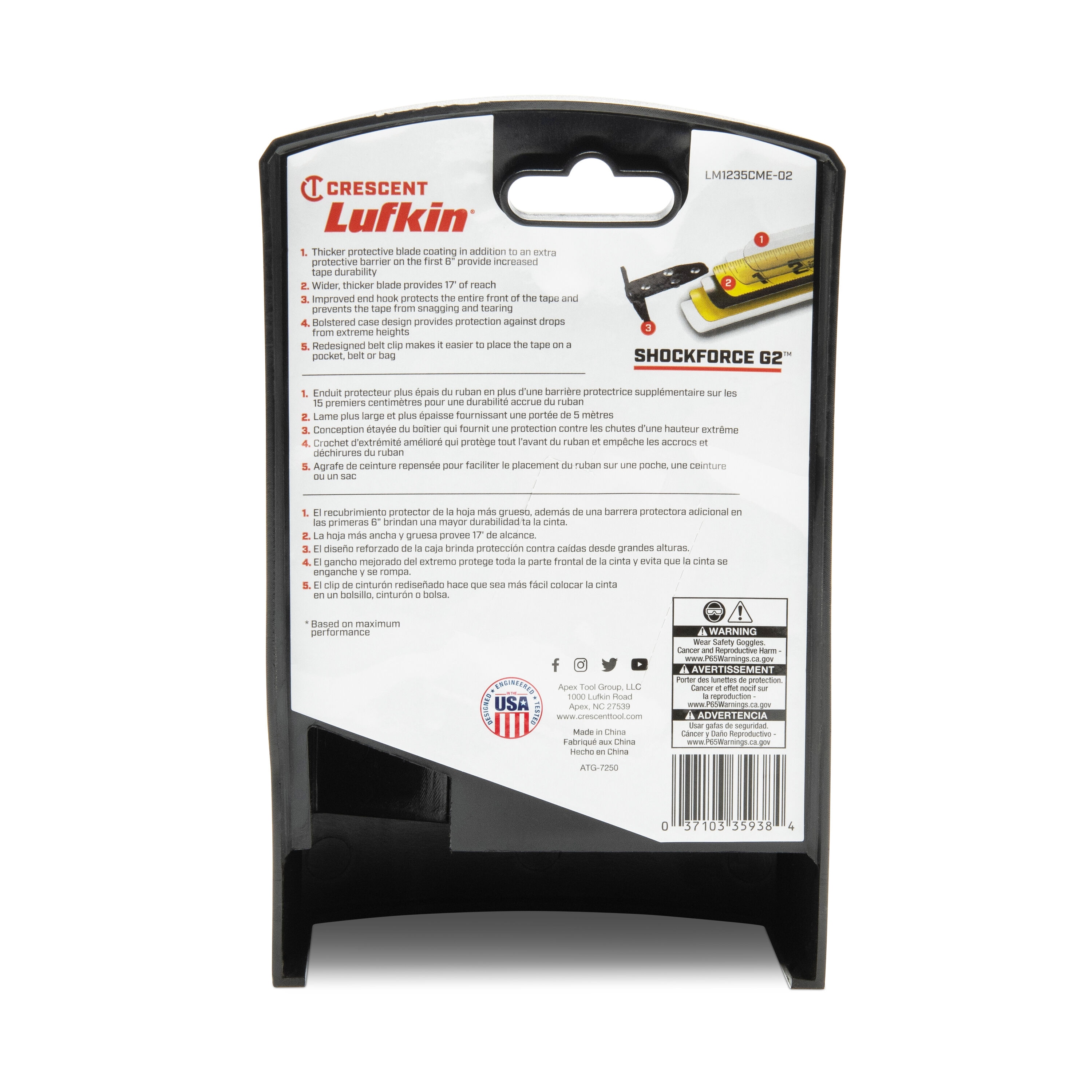 919916-5 Lufkin Tape Measure: 10 ft. Blade L, 13 mm Blade W, mm, Closed,  Steel