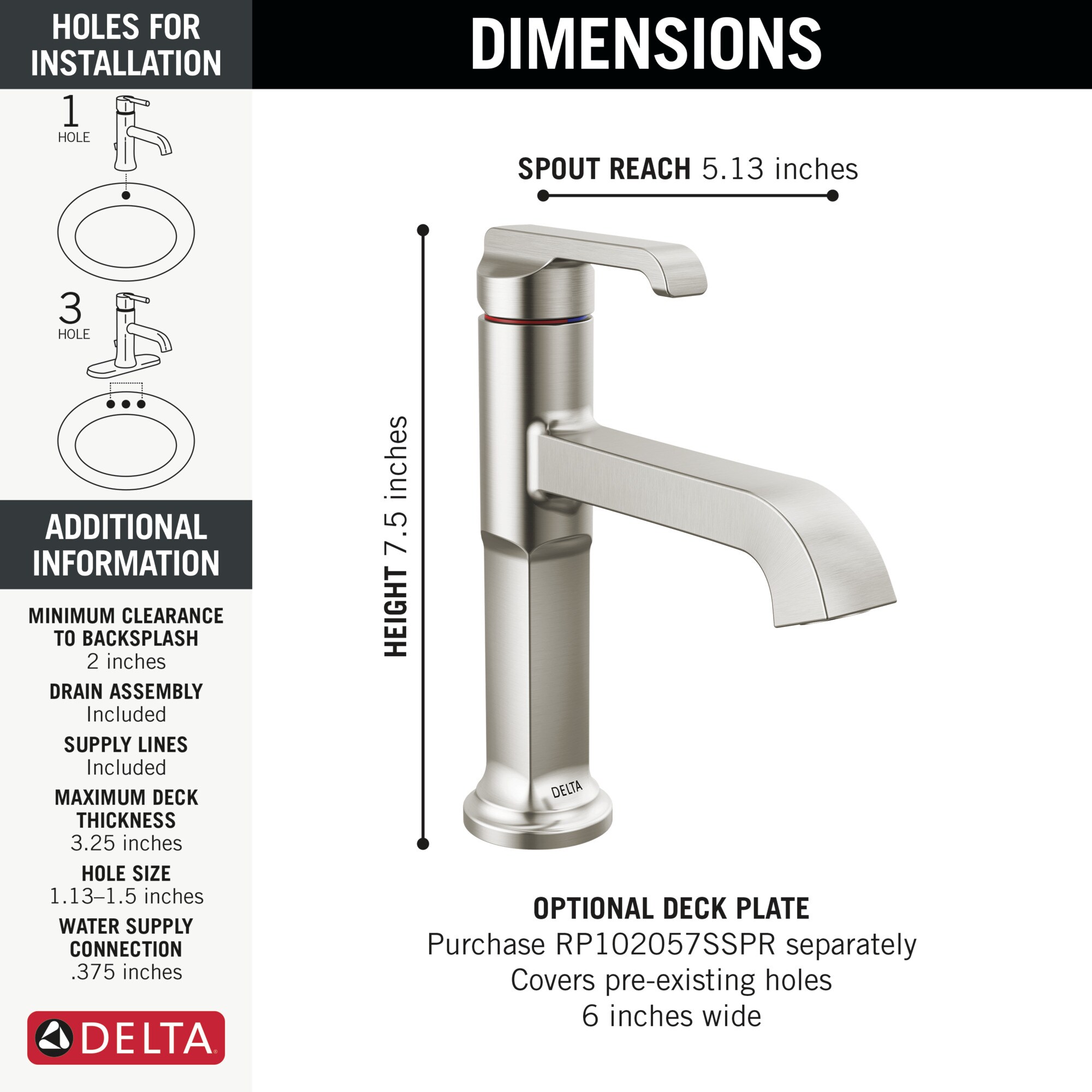 Delta 589-SS-PR-DST Lavatory-Faucets - View #3