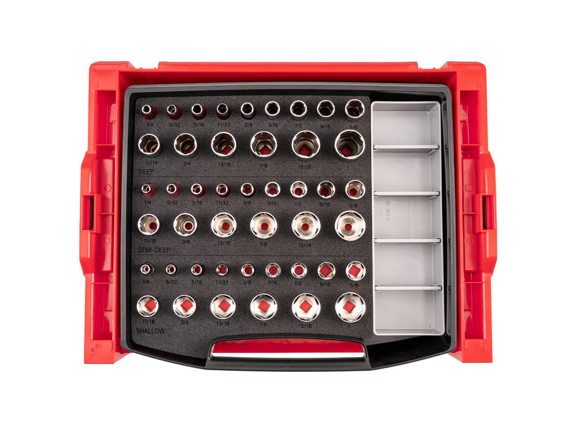 TEKTON 3/8-in Drive Standard (SAE) Shallow/Deep Socket Set 45 -Pieces