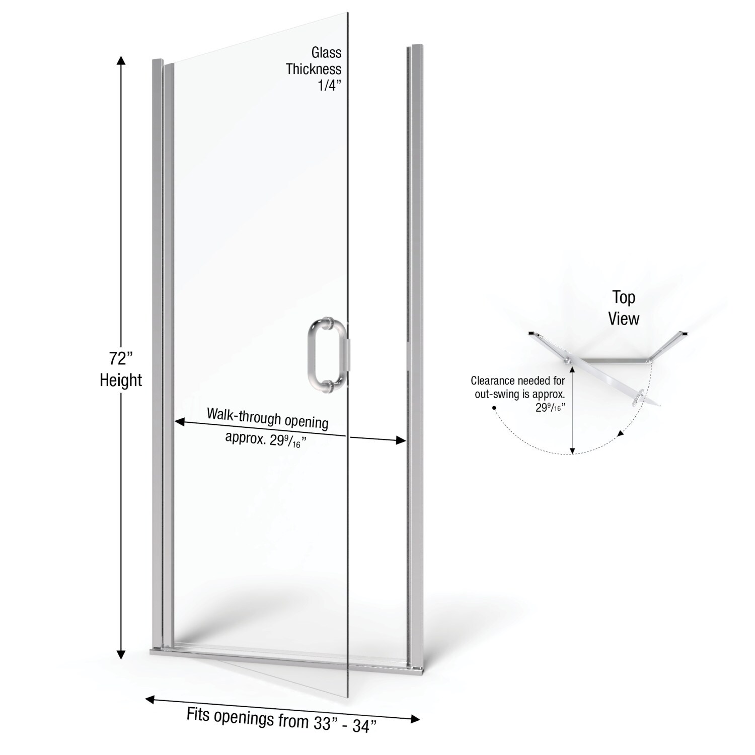Basco INFN00A3472CLSV Shower-Doors - View #2