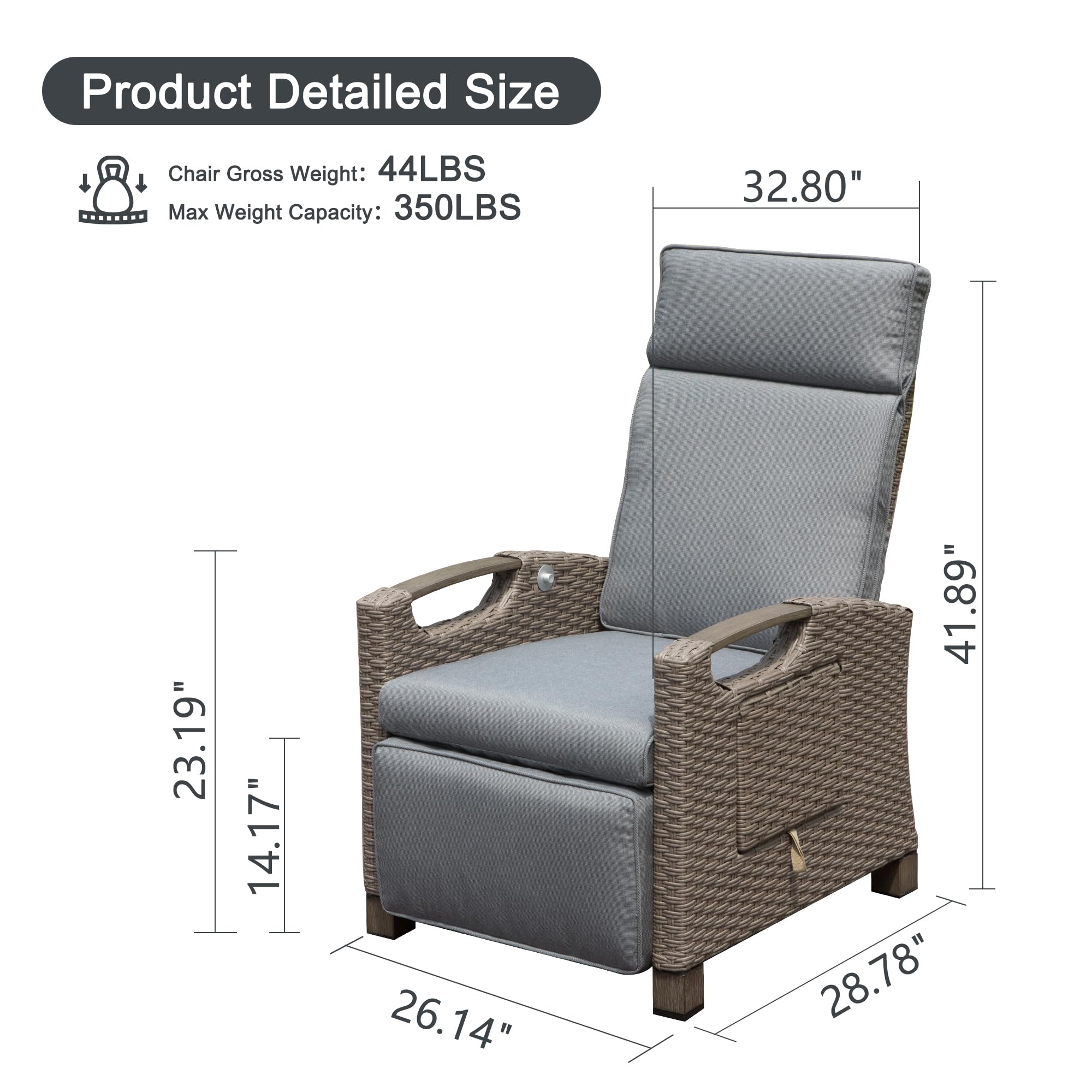 Clihome CL-CPL96424 Patio-Chairs - View #3