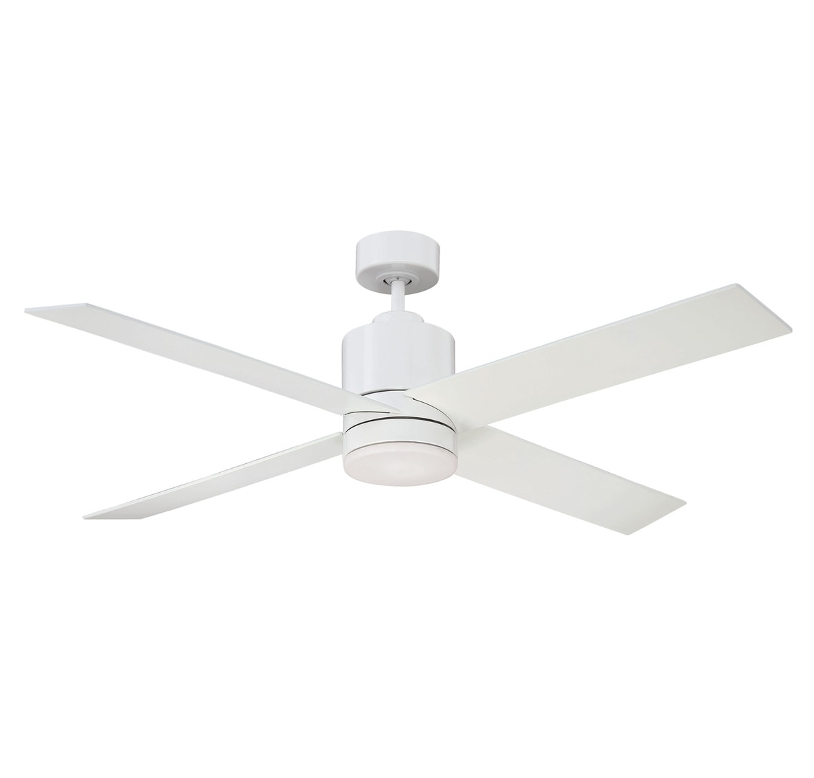 Meridian Lite Trends M2015WH Meridian 52-in Integrated LED White with White Blades Ceiling Fan With Light and Remote ( 4 -Blade )