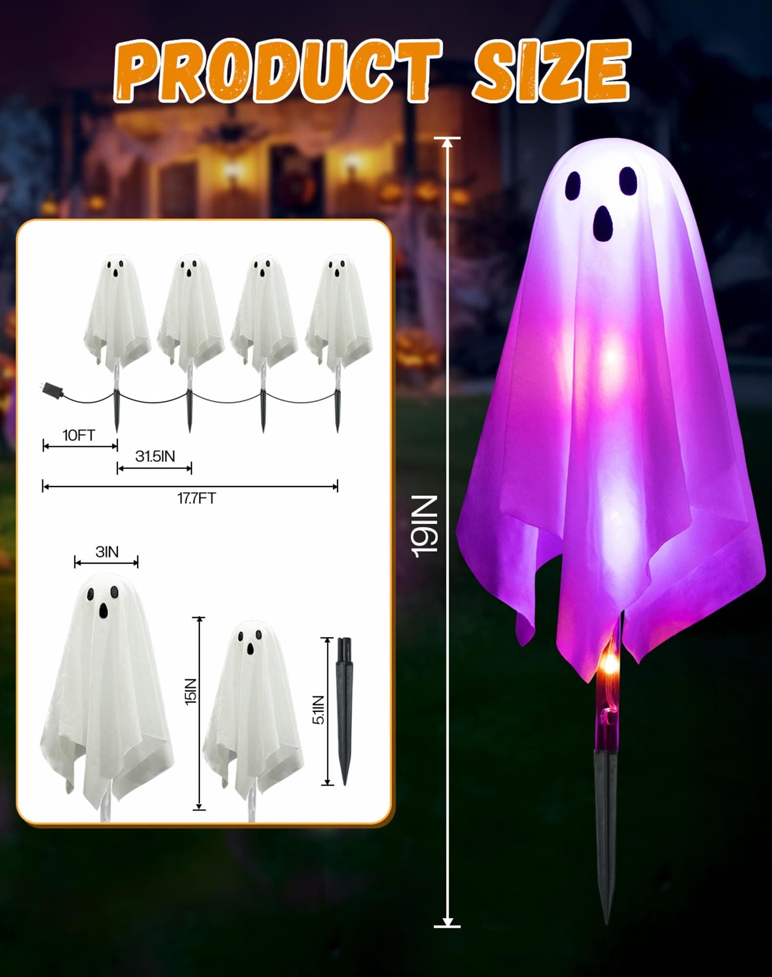Lukvuzo 8 Pack Smart Christmas Pathway Lights Outdoor RGB LED Spiral ...
