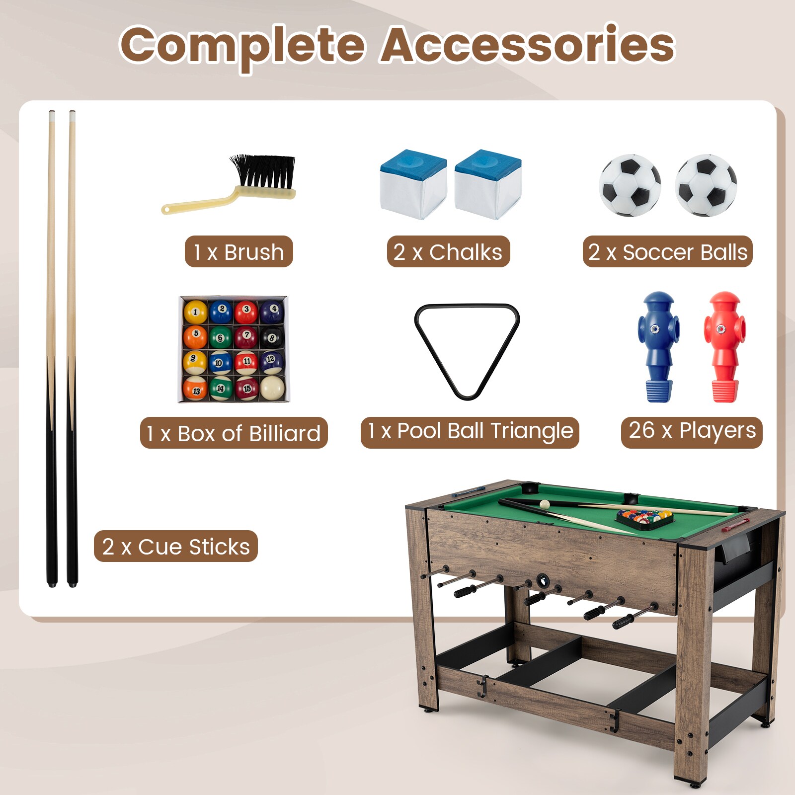 Slickblue D-CO-AN71201YU Multi-Game-Tables - View #5