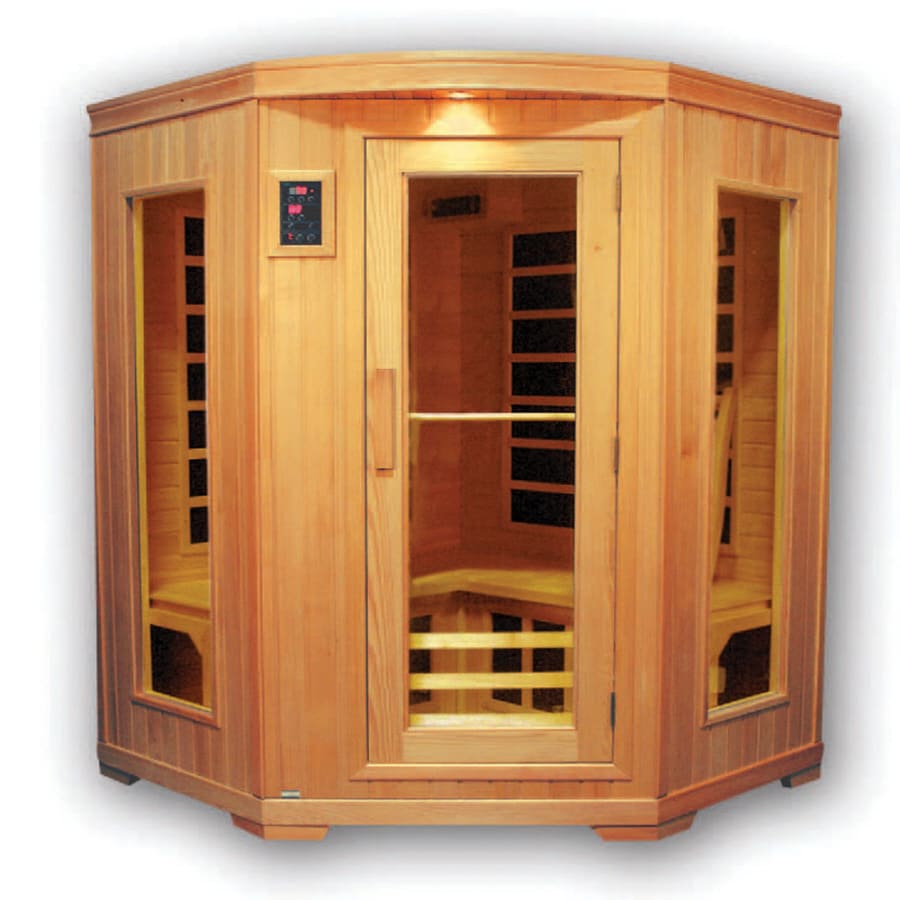 Lifesmart 77in H x 53in W x 53in D Hemlock Fir Wood Indoor Sauna at