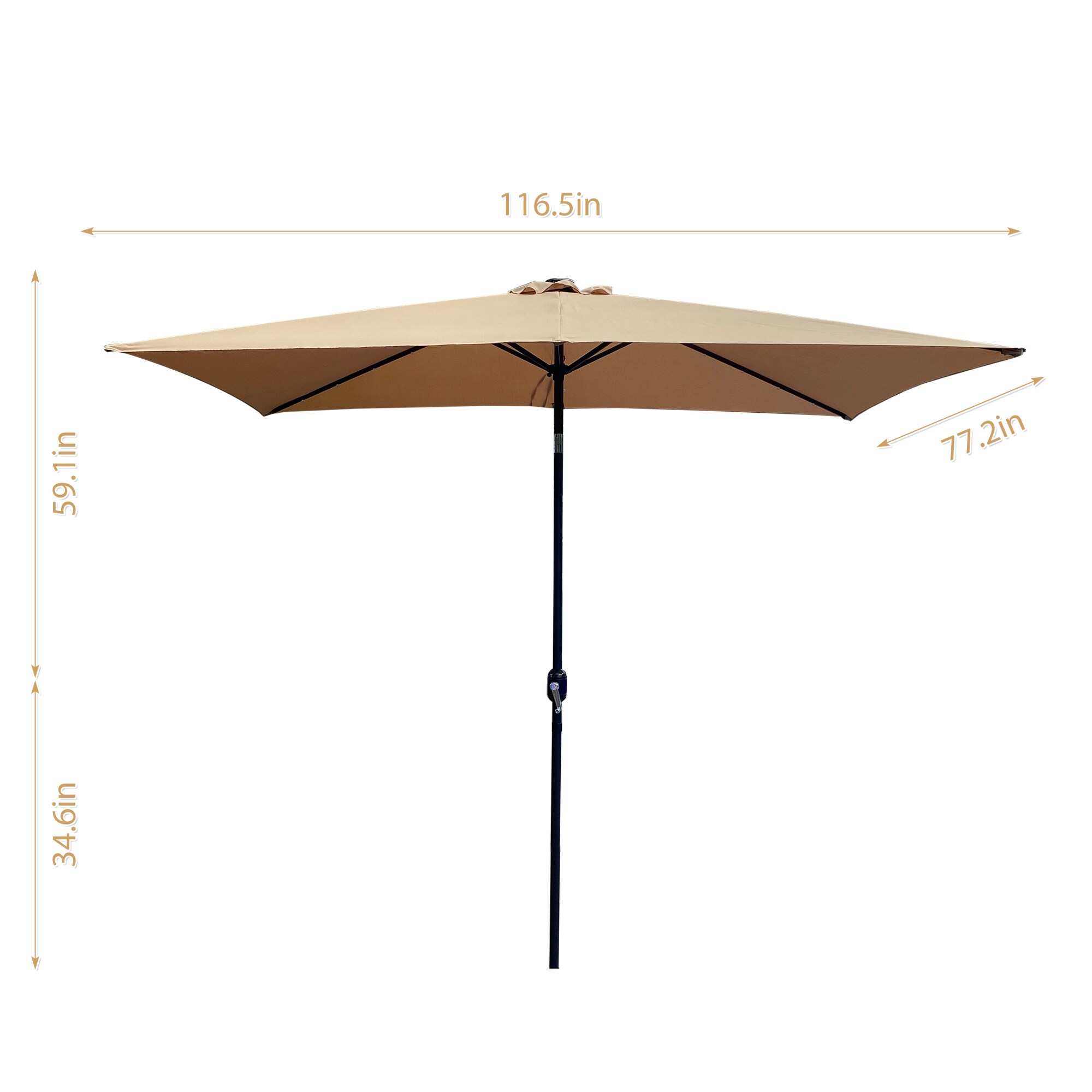 Patio Umbrella in Taupe Patio Furniture at Lowes.com