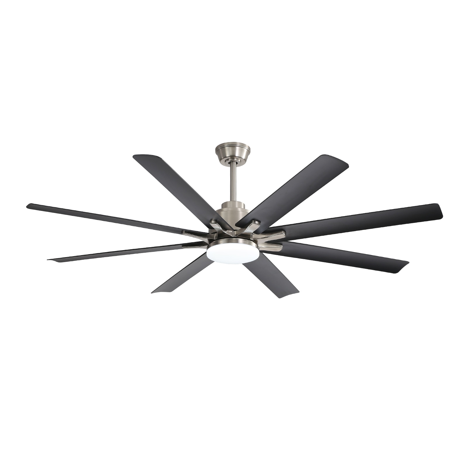 Bayfeve Adjustable 66-in Nickel with Abs Blades Color-changing Integrated LED Indoor/Outdoor Smart Ceiling Fan with Light and Remote (8-Blade) BFYH-6009 Sansujyuku sansujyuku.com