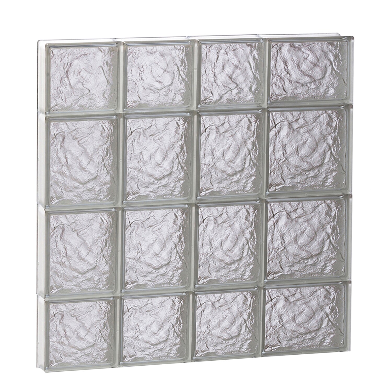 REDI2SET S2628IS Ice Glass 25-in x 27-in Frameless Replacement Glass Block Window