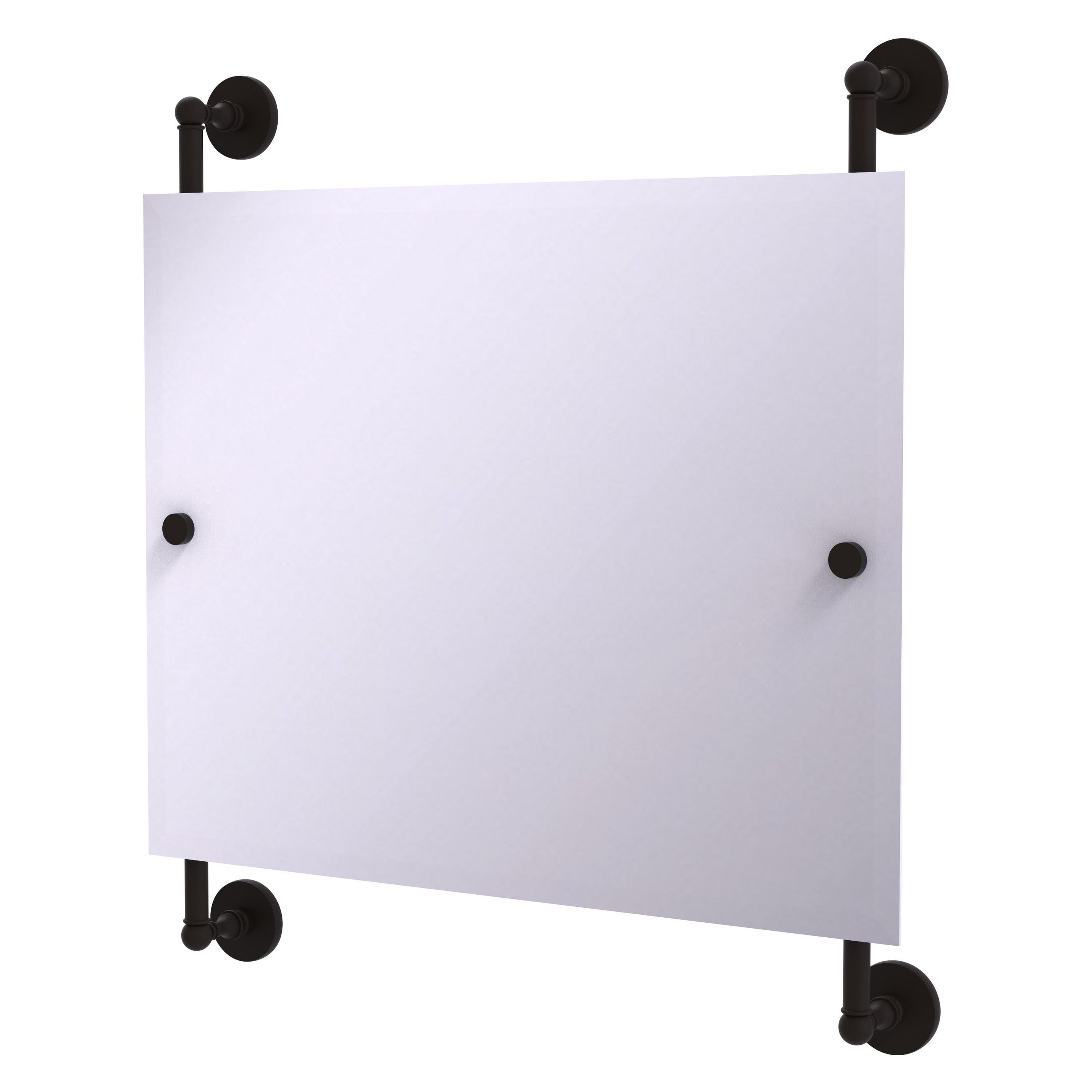 Allied Brass P1000-27-93-ORB Prestige Skyline 26-Inches x 29-Inches Beveled Frameless Rectangle Bathroom Vanity Mirror ( Oil-rubbed Bronze )