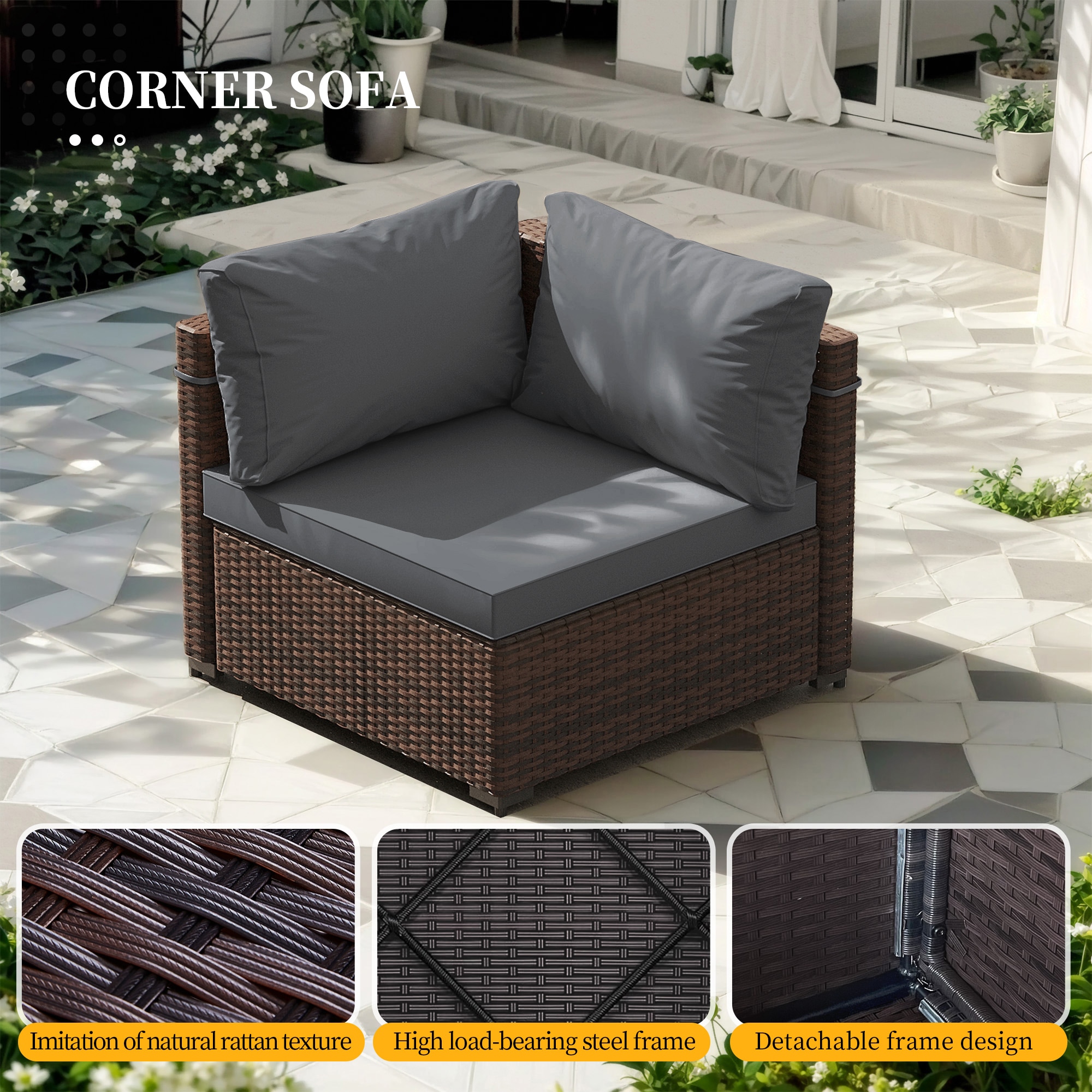 UPHA PL-2CZ-42TPDK-H1 Patio-Conversation-Sets - View #3