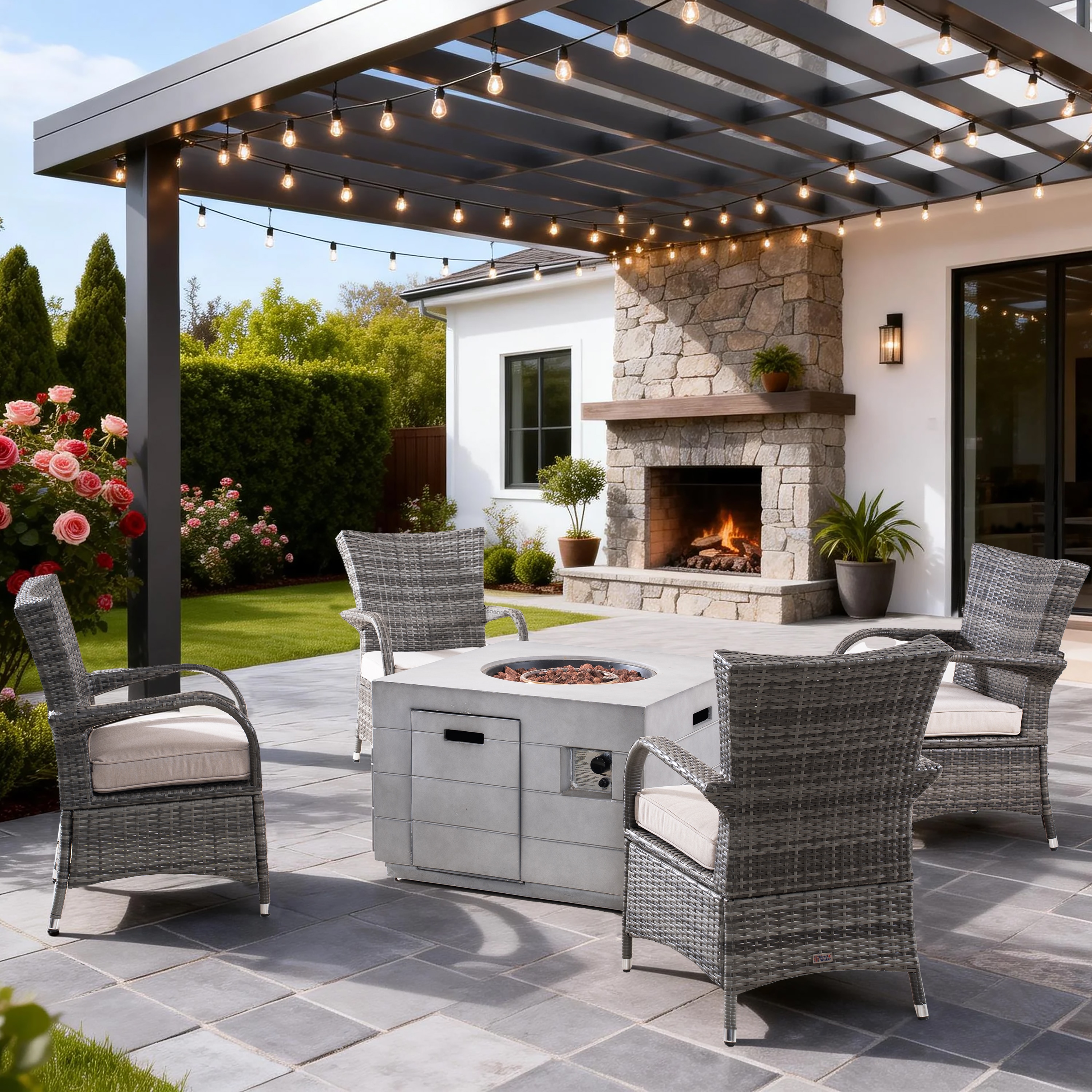 Direct Wicker DWG-21401123-G Patio-Conversation-Sets - View #3