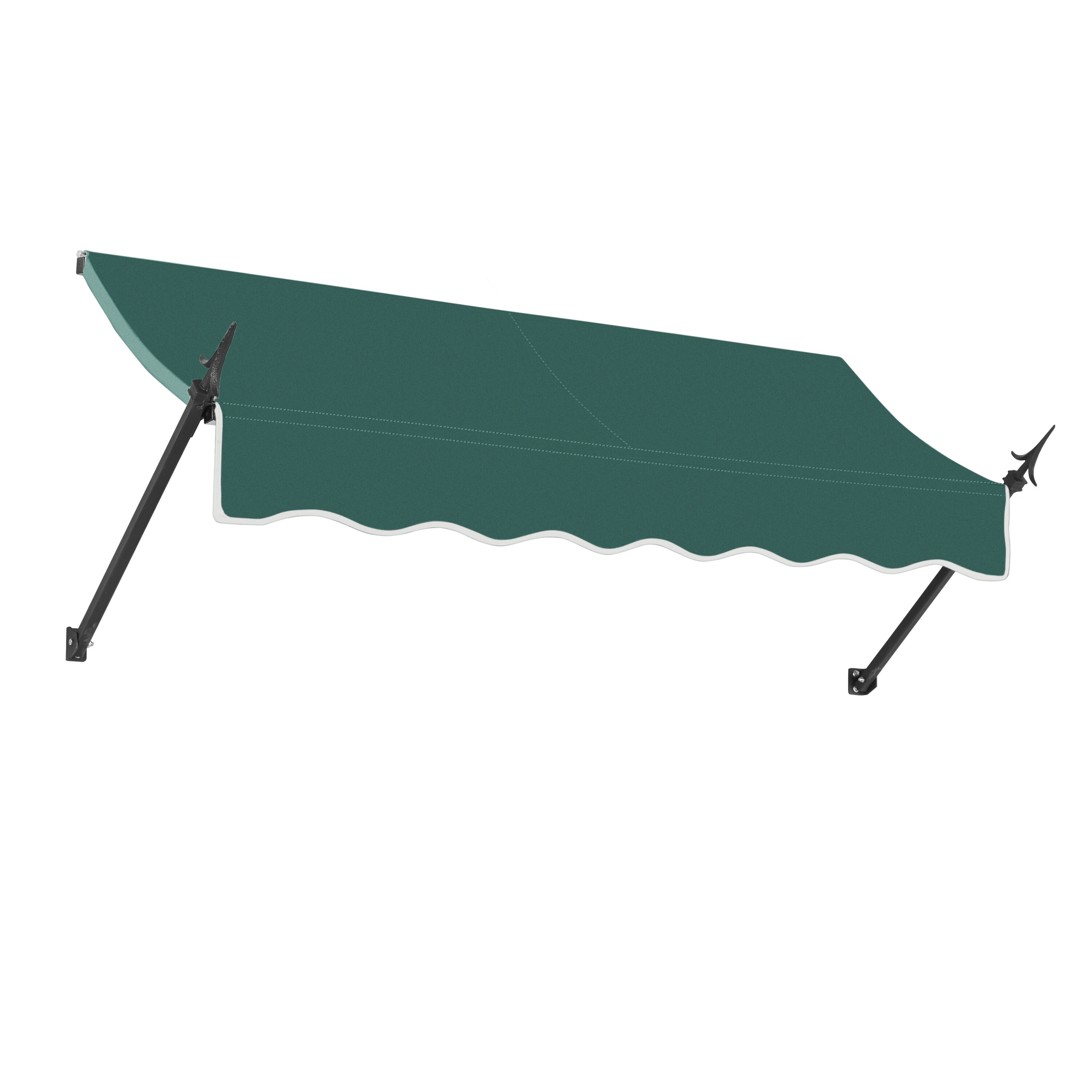 Awntech NO32-L-6F New Orleans 76.5-in Wide x 24-in Projection x 36-in Height Fabric Forest Solid Fixed Window/Door Awning