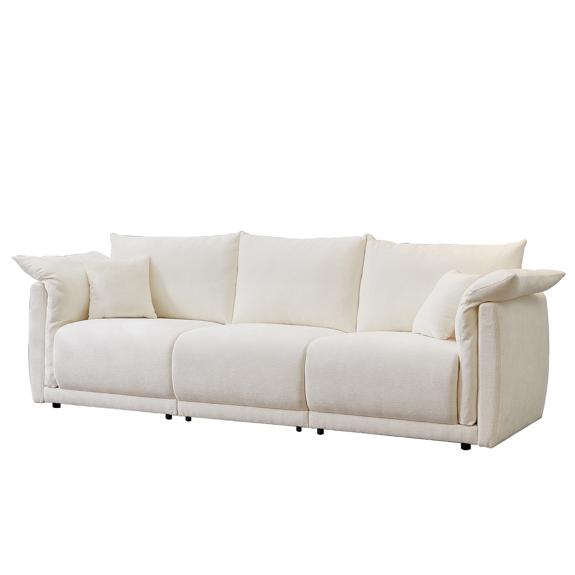 Bybafun YD2700120 98.5-in Modern Beige 3 -seater Sofa