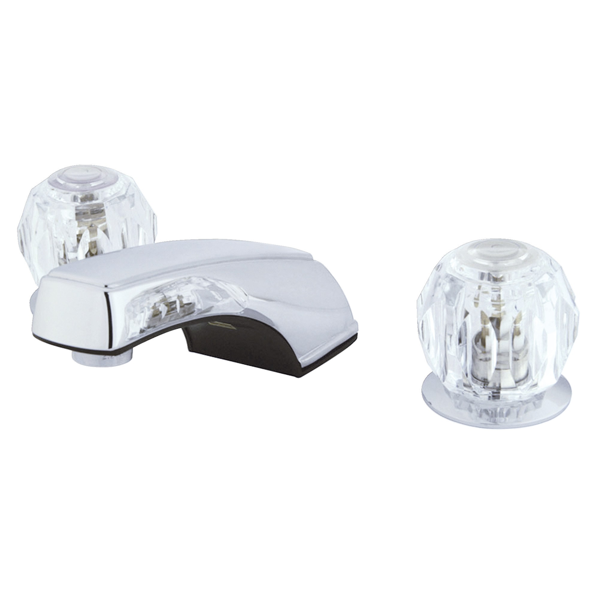 Americana Polished Chrome Widespread Bathroom Faucet with Knob Handles