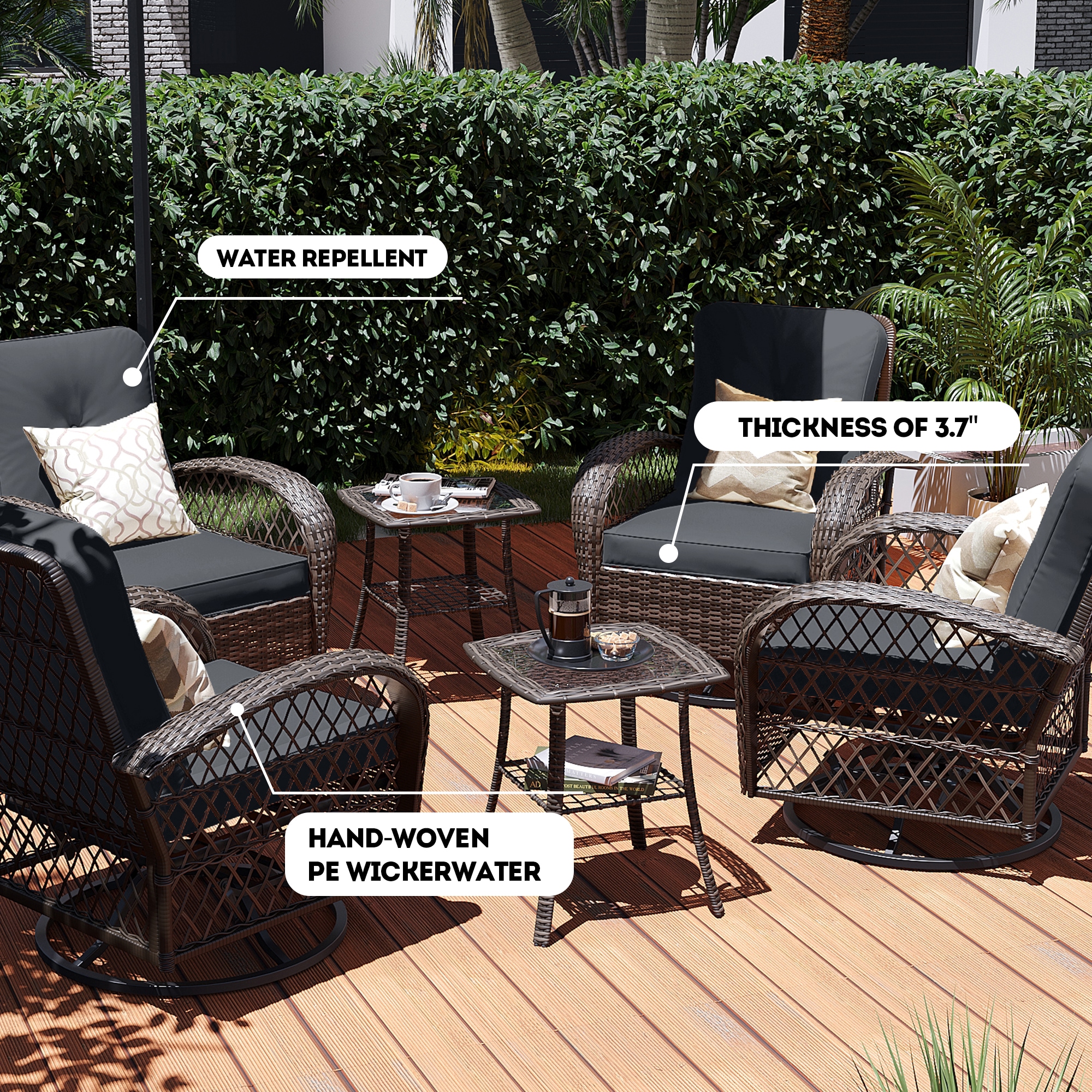 Patio Watcher LS-Y9-6PC-B3 Patio-Conversation-Sets - View #4