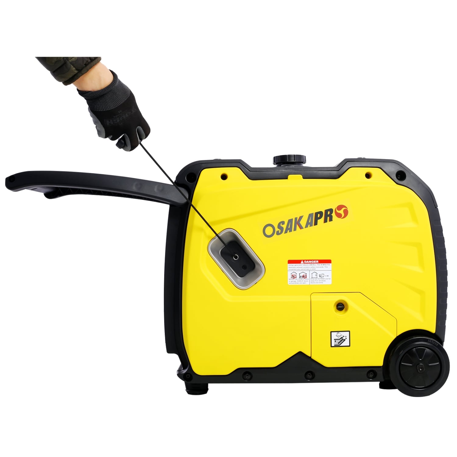 Wooakway 4500W Super Quiet Inverter Generator Black Heavy-Duty Steel Portable Power Station 212cc 4-Stroke EPA Compliant with Electric Start Foldable Handle and Wheels Sansujyuku sansujyuku.com