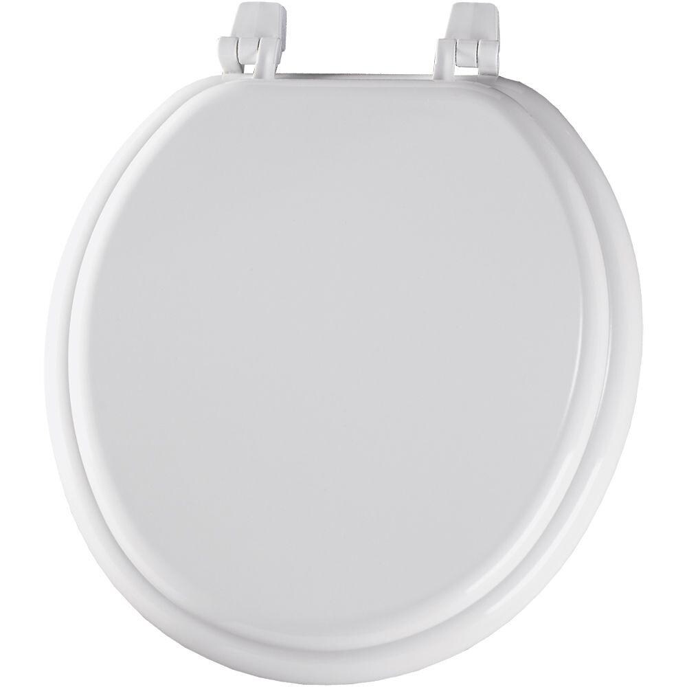 Church 730667 Wood White Round Toilet Seat