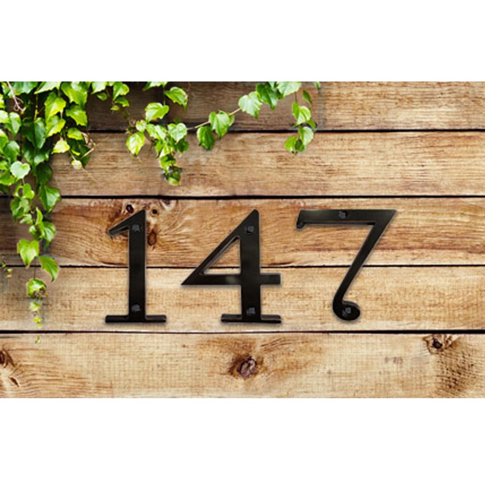 RELIABILT Solar LED Address Sign 6-9/10-in x 12-2/5-in Aluminum Residential  Sign in the Signs department at