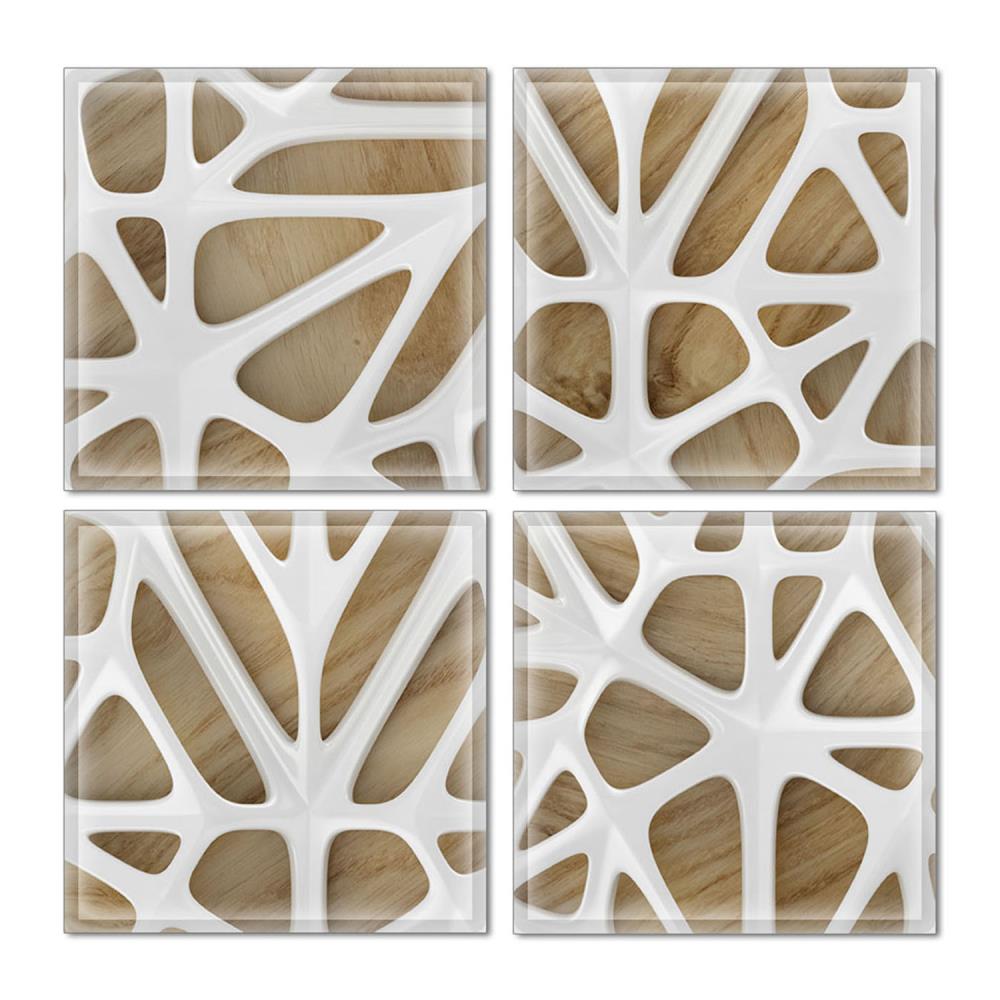 Instant Mosaic 1400103 Upscale Designs 32-Pack Multicolor 6-in x 6-in Glossy Glass Random Wall Tile