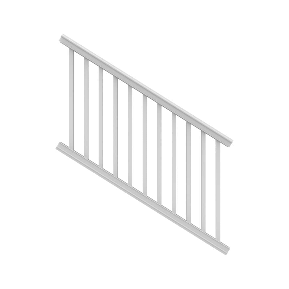 Freedom Bella Premier Series 6-ft x 42-in White Vinyl Deck Stair Rail ...