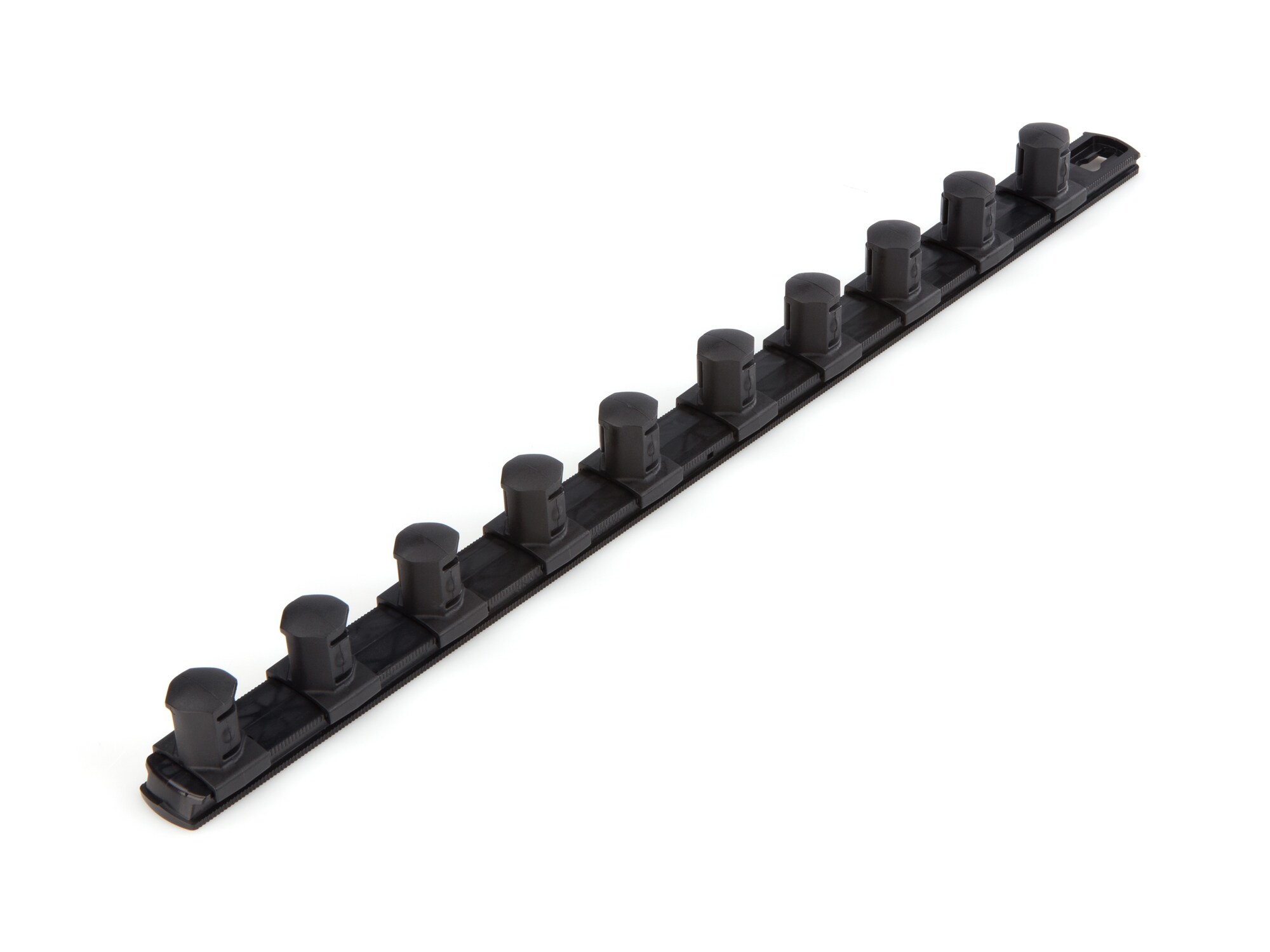 TEKTON OSR33210 Plastic Socket storage - 3/4 in drive x 18 inch socket rail with 10 clips