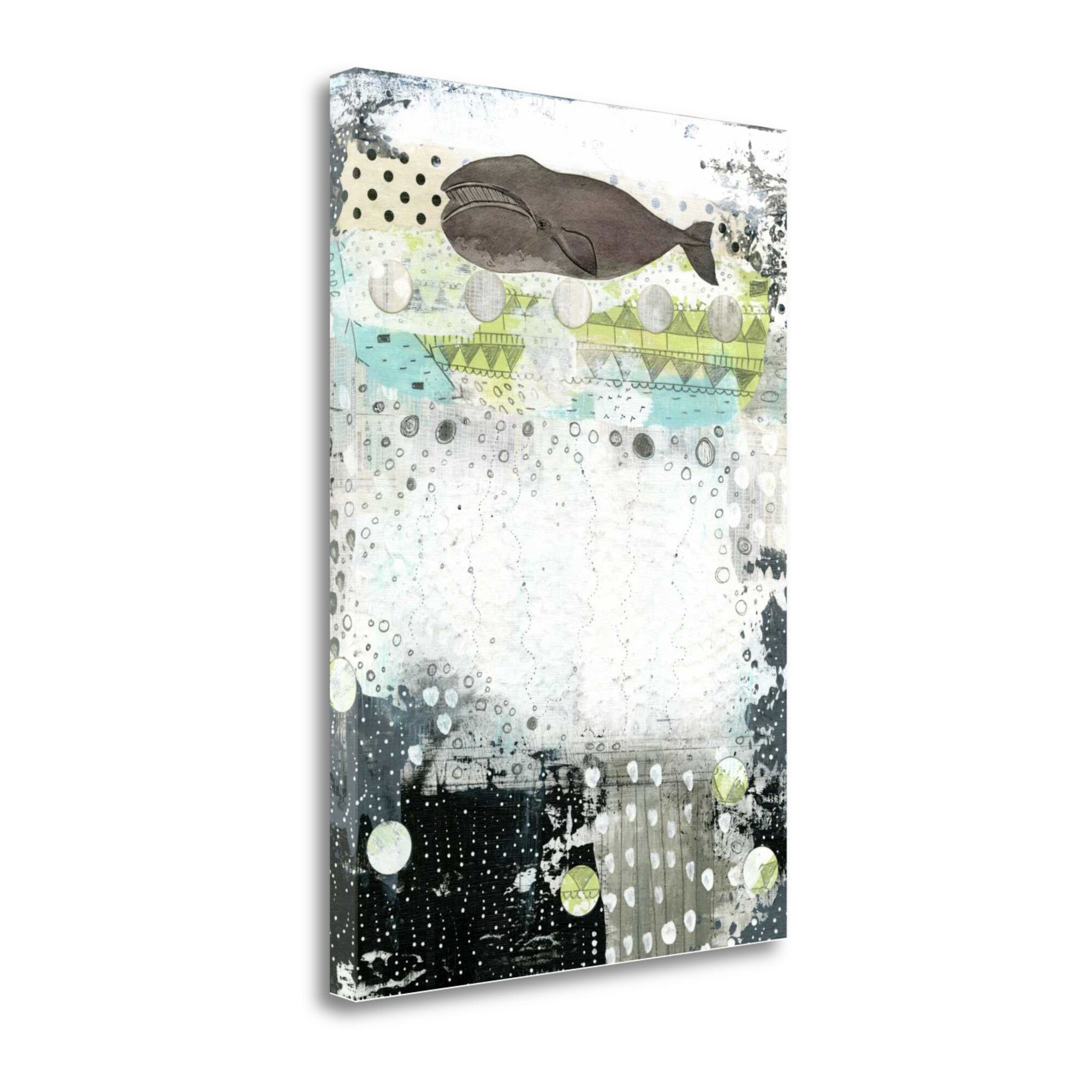 Tangletown Fine Art SBSO1179-2434C The Great Bowhead Whale Sarah Ogren 34-in H x 24-in W Abstract Print on Canvas