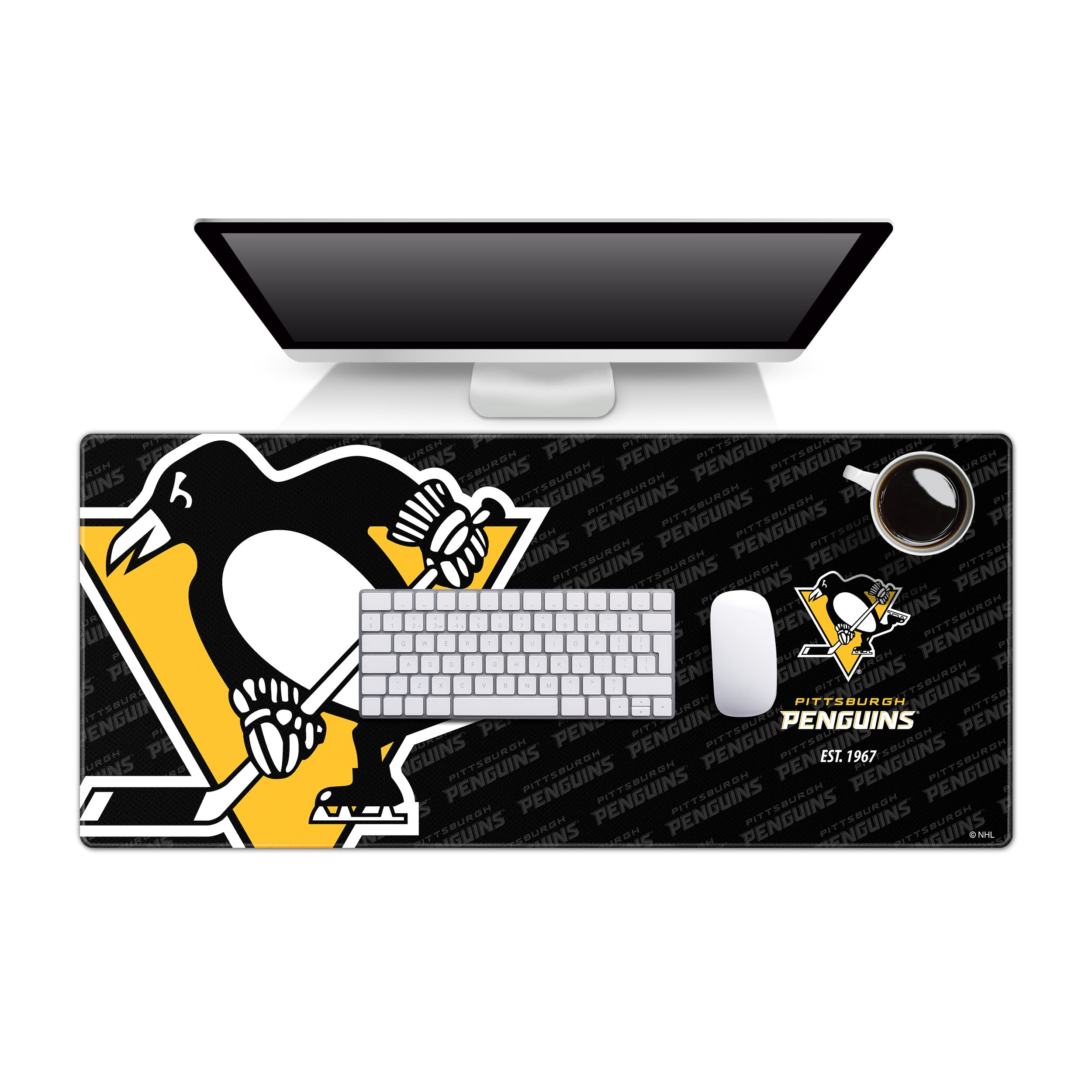 Pittsburgh Penguins Black Carpet Car Mat, Set of 2